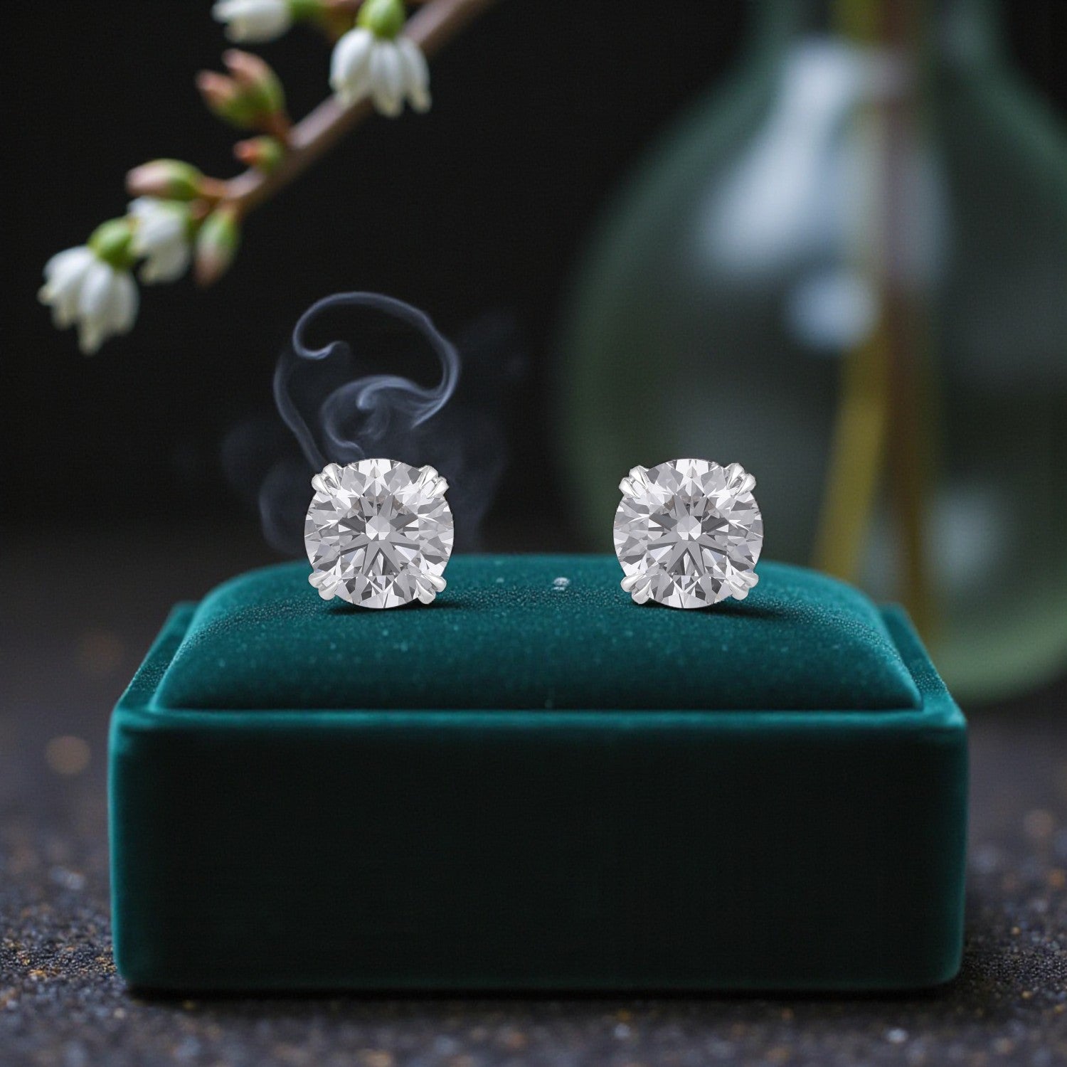 Lab Grown 6.060 Carat Diamond Stud Earrings in 18 Karat Gold – Grand Statement of Luxury | SKU : 0005069620