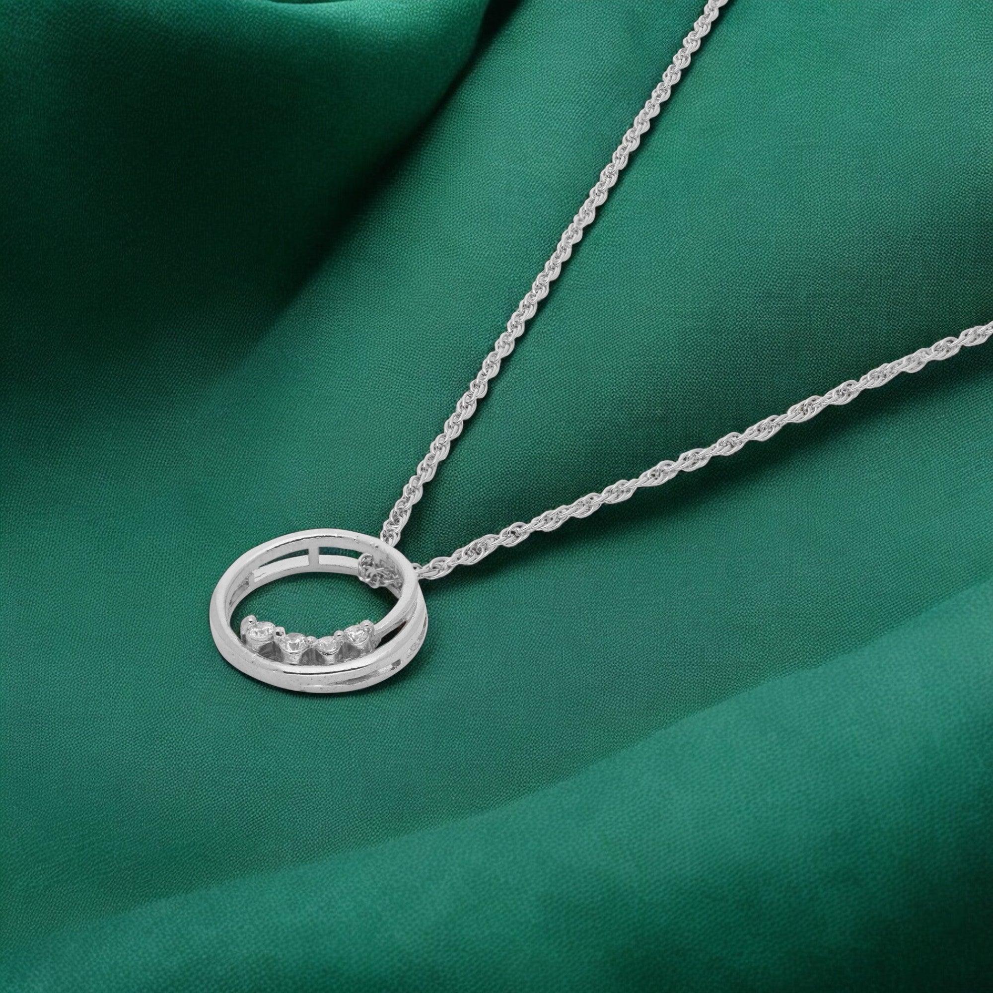 Swirl Pendant Silver Chain | SKU : 0003218112, 0003218136