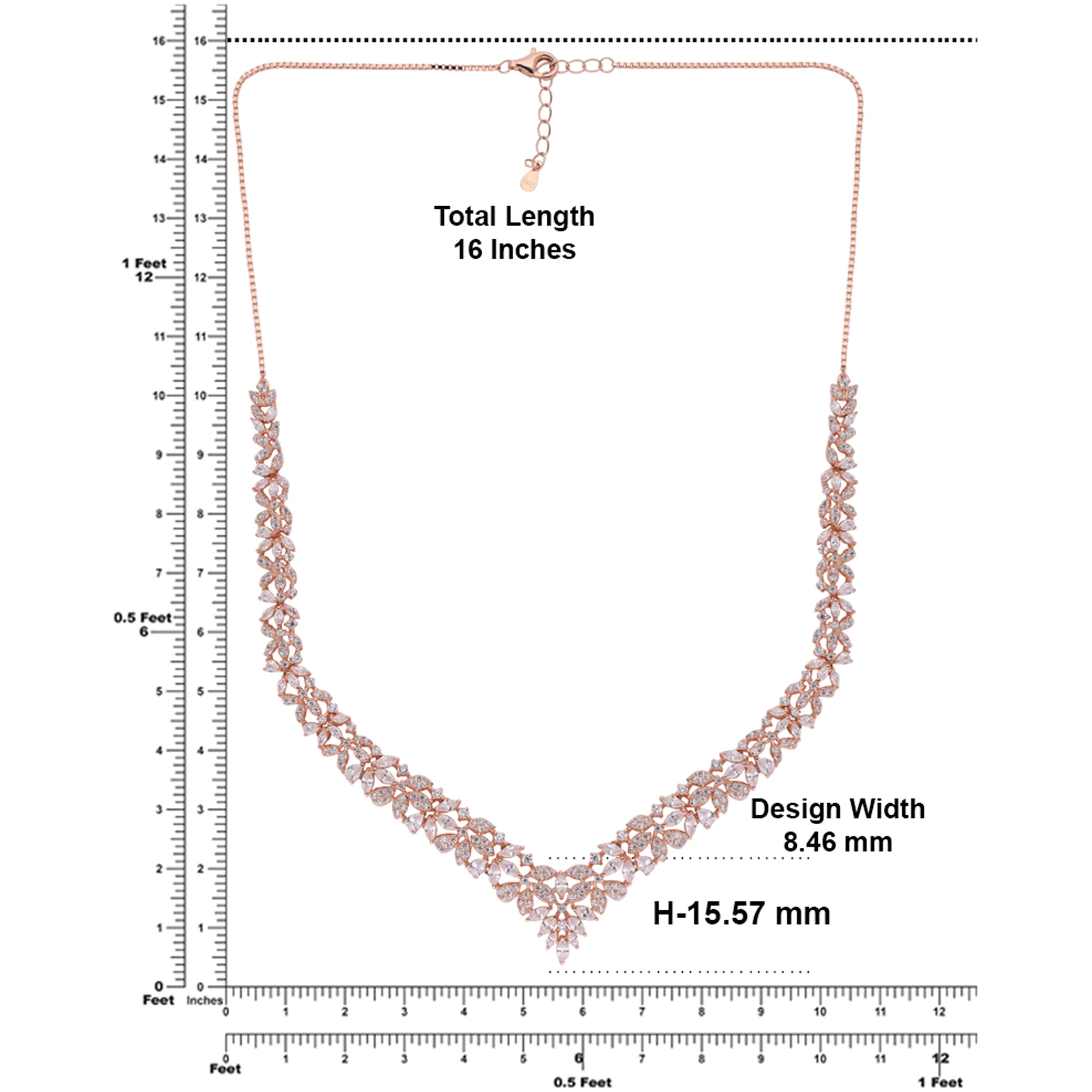 Chic Sterling Silver Cubic Zirconia Necklace | SKU : 0003403600, 0020846329, 0020846343, 0003525401