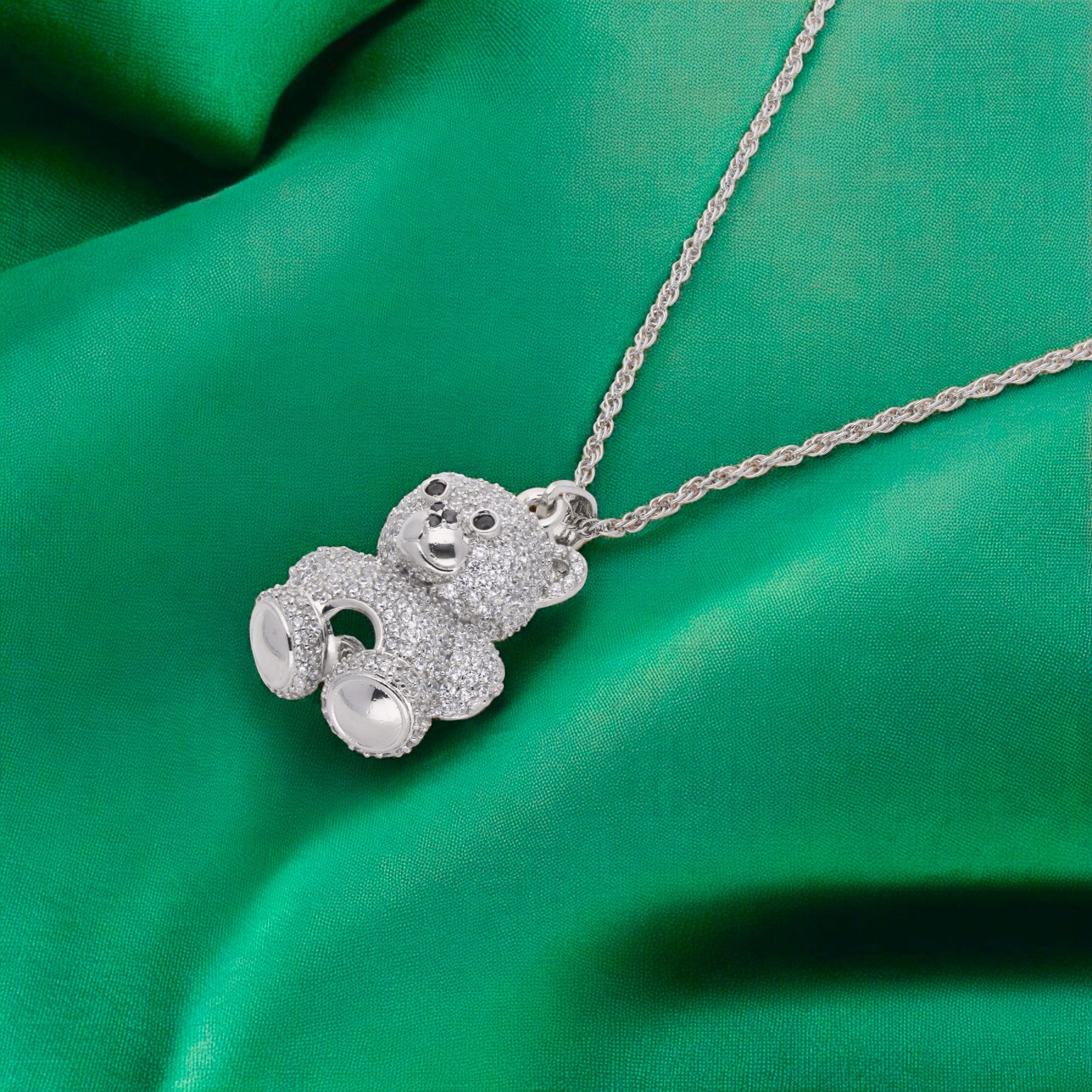 Sterling Silver Teddy Bear Pendant – Sparkling & Adorable Charm | SKU: 0021081460, 0021081446, 0021081453, 0021081439, 0021081422, 0021081477, 0021081484, 0021341670, 0003566534, 0003475140, 0003475133