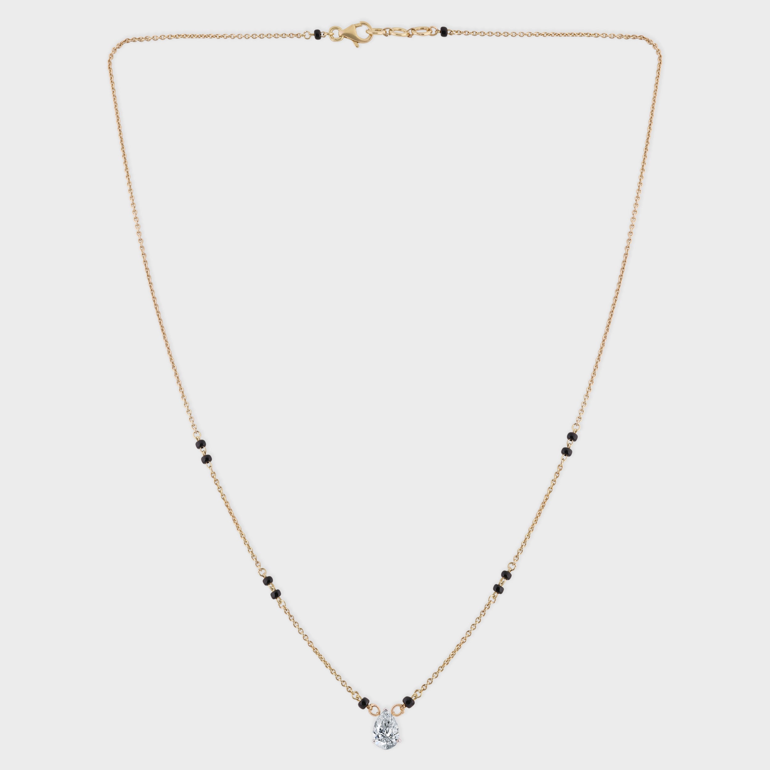 Pear Cut 0.720 Carat Solitaire Lab-Grown Diamond Mangalasutra | SKU : 0021329982