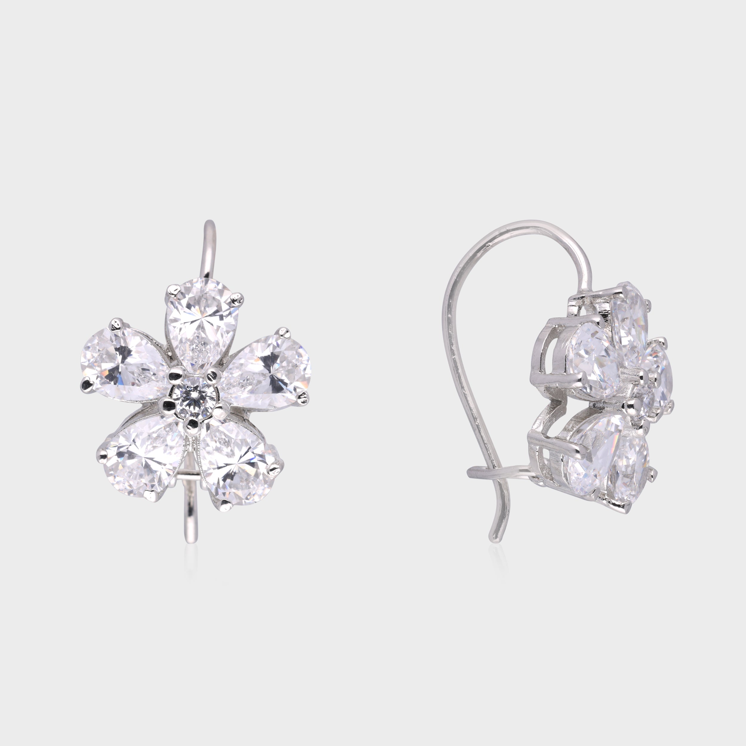 Floral 925 Sterling Silver Drop Earrings | SKU : 0003534892