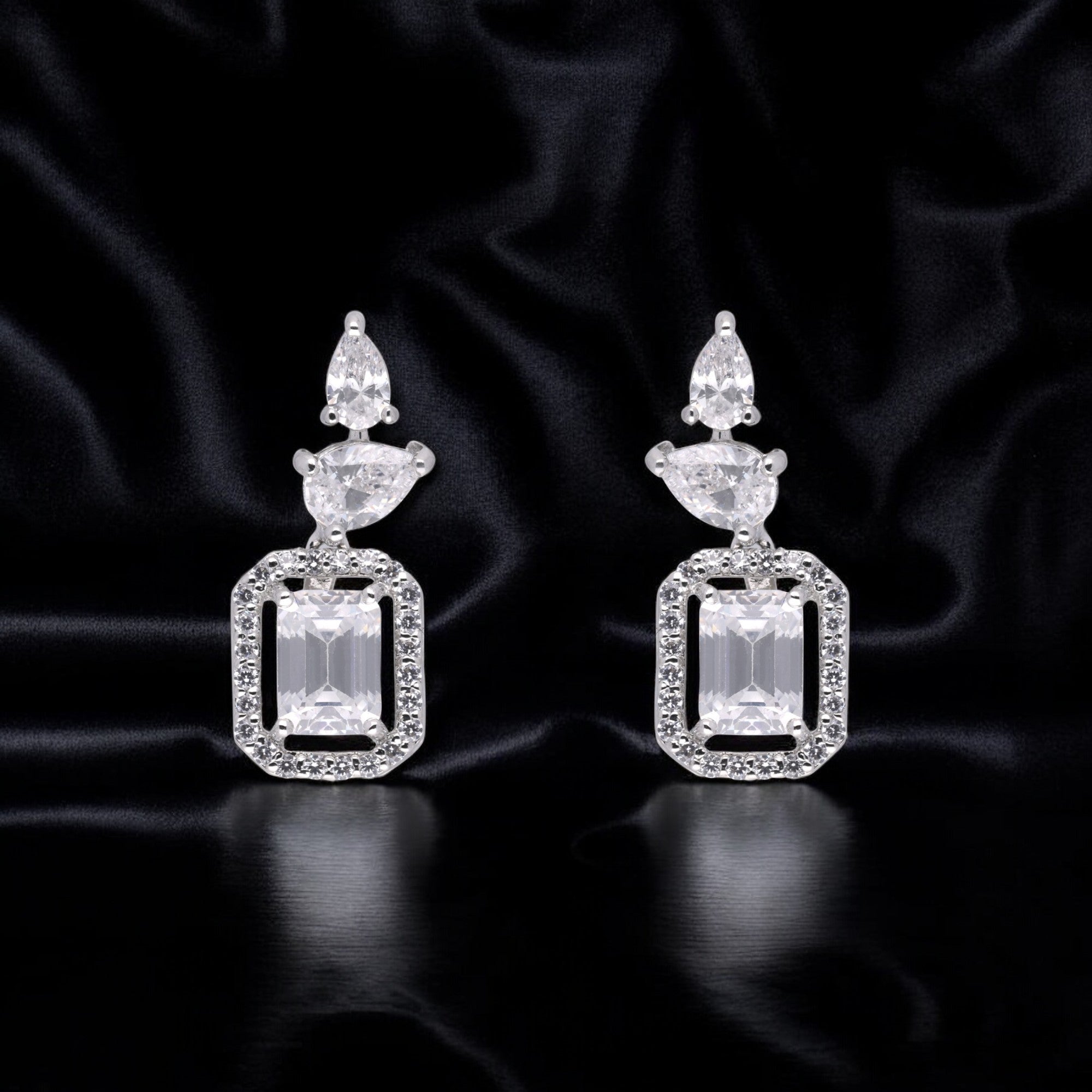 Sterling Silver Linear Drop Earrings | SKU : 0003535004, 0021326882, 0021326899