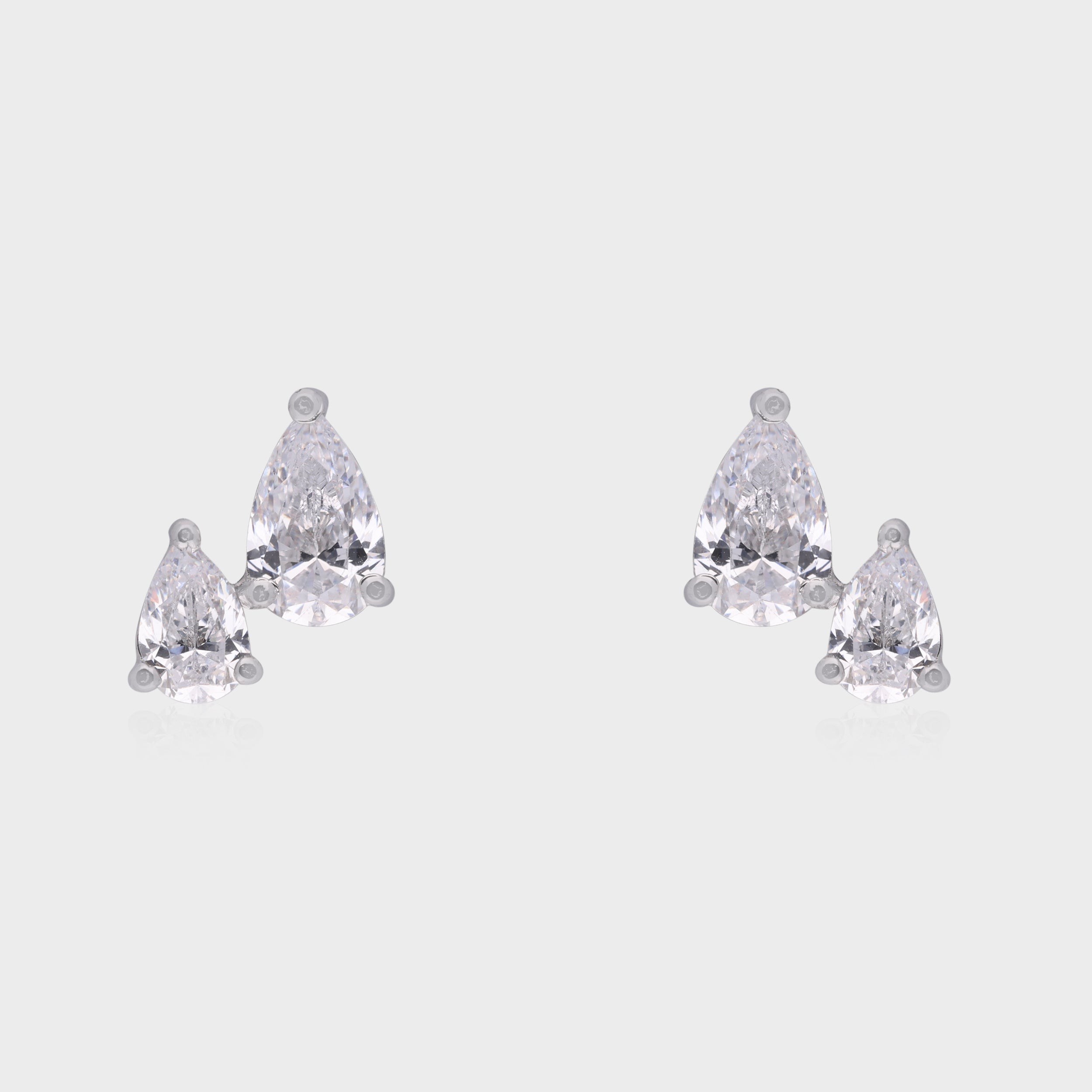 Celestia Twin Pear Stud Earrings – A Timeless Duo of Brilliance | SKU : 0003535288, 0021327438, 0021327445