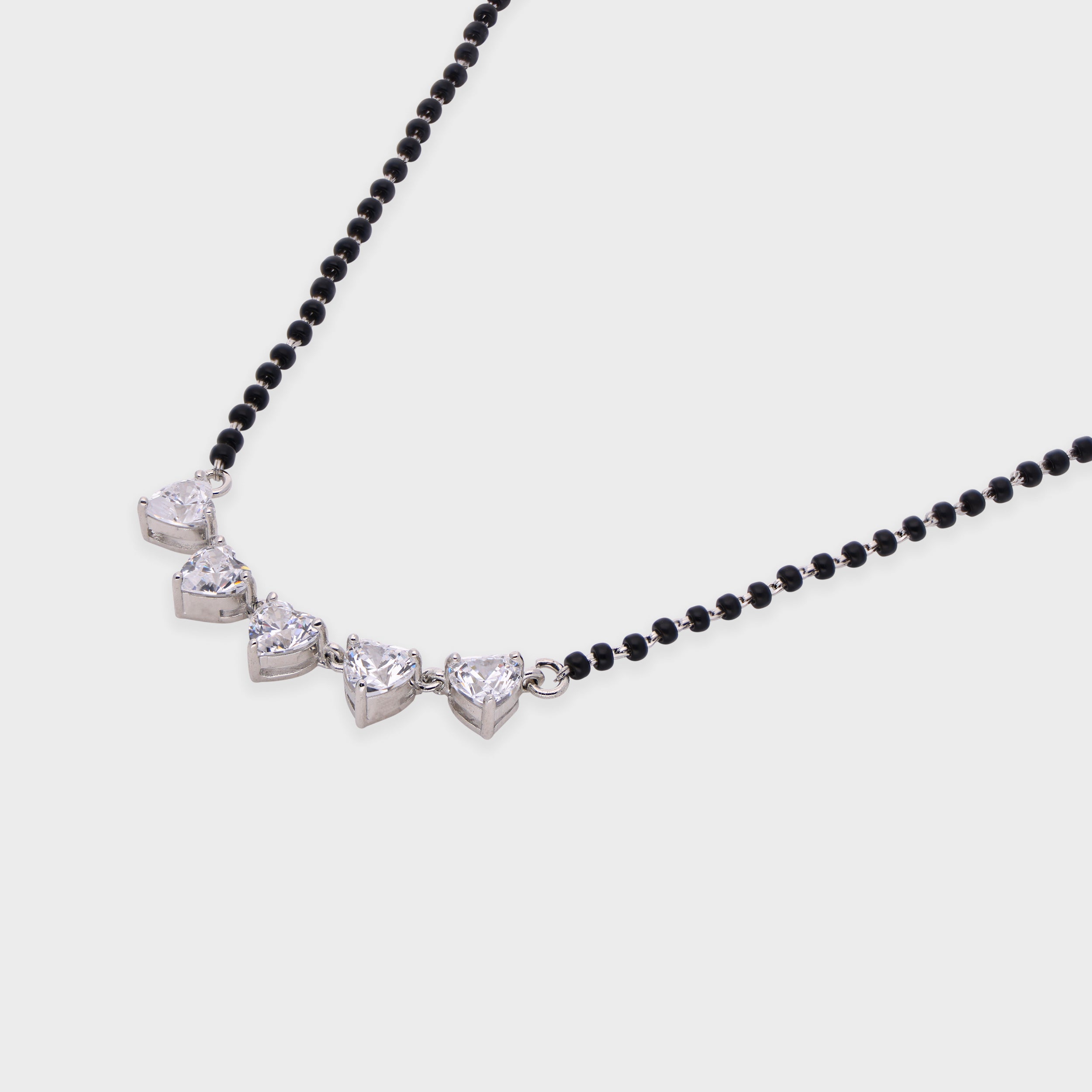 Astra Trilliant Cluster Mangalsutra in Sterling Silver | SKU : 0003535431