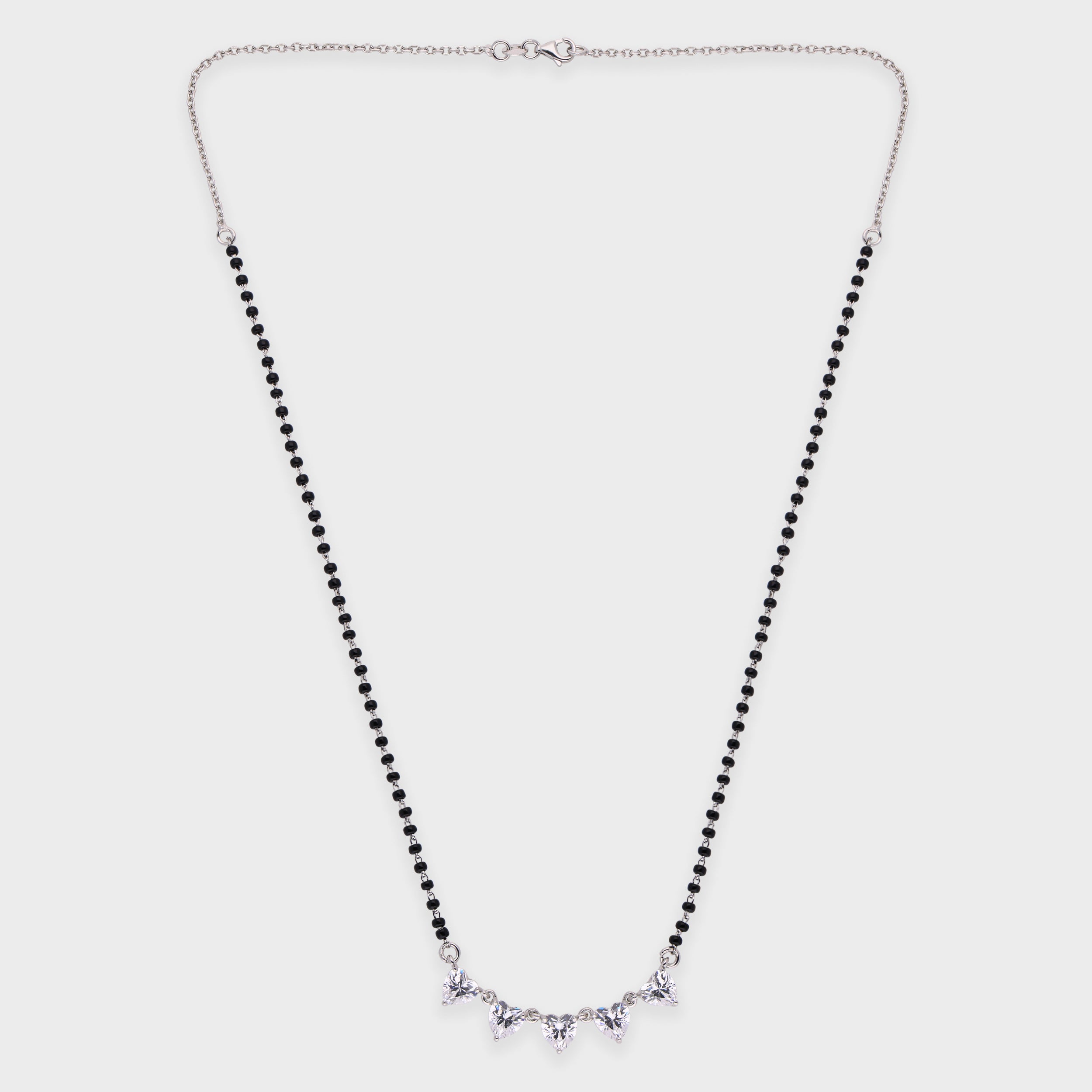 Astra Trilliant Cluster Mangalsutra in Sterling Silver | SKU : 0003535431