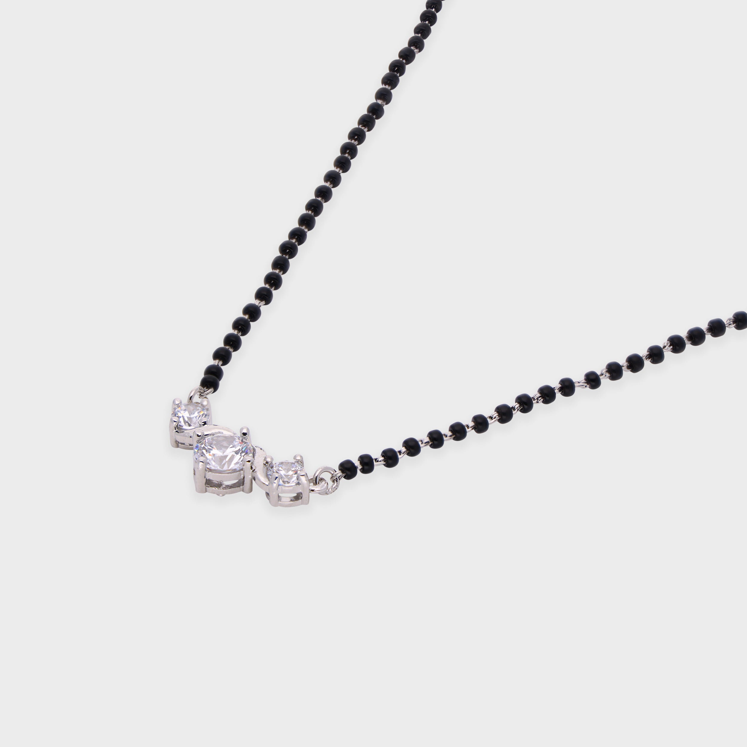 Celeste Harmony Diamond Mangalsutra in Sterling Silver | SKU : 0003535493