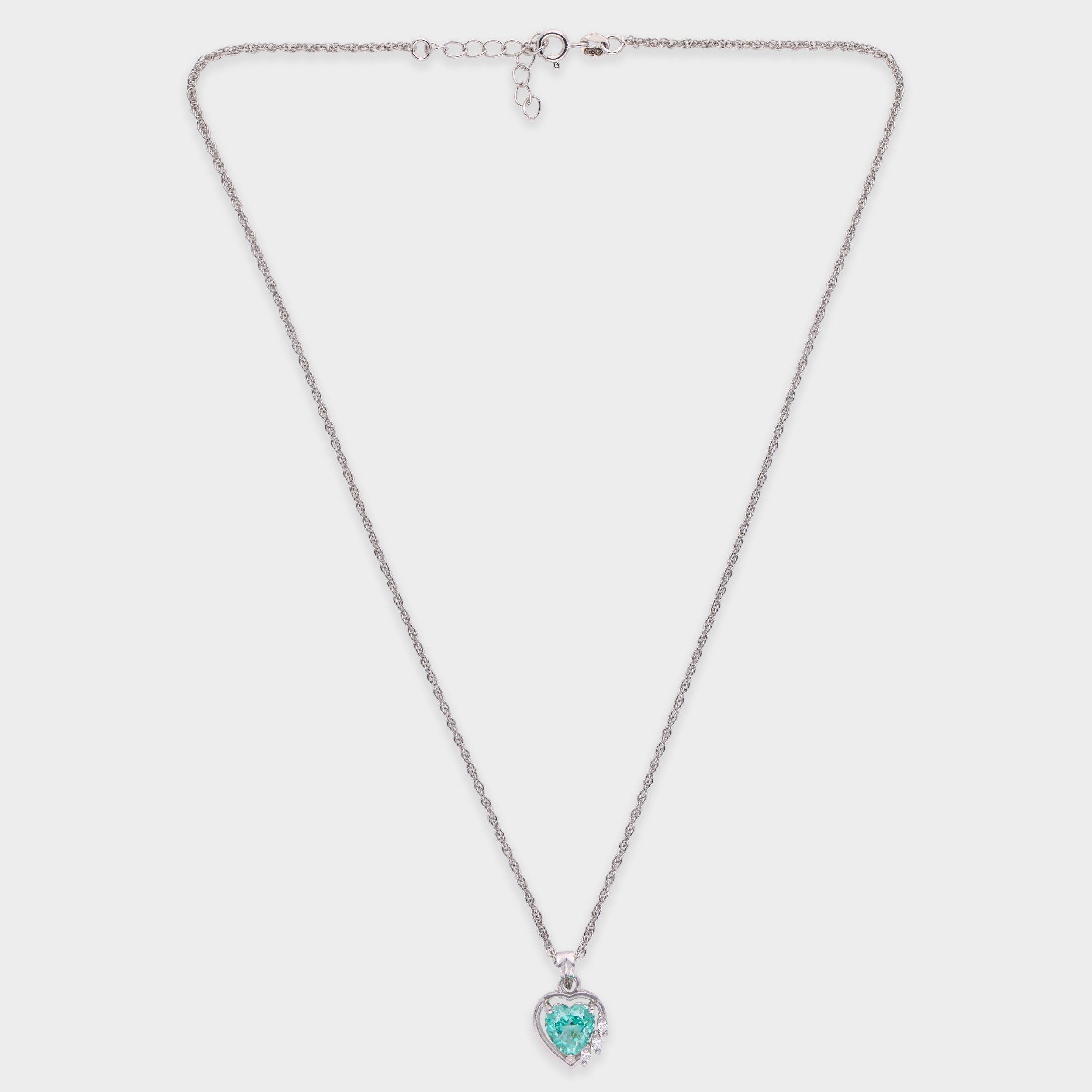 Elegant Heart-Shaped Stone Pendant Necklace – A Timeless Symbol of Love and Grace | SKU : 0003579084, 0003579107