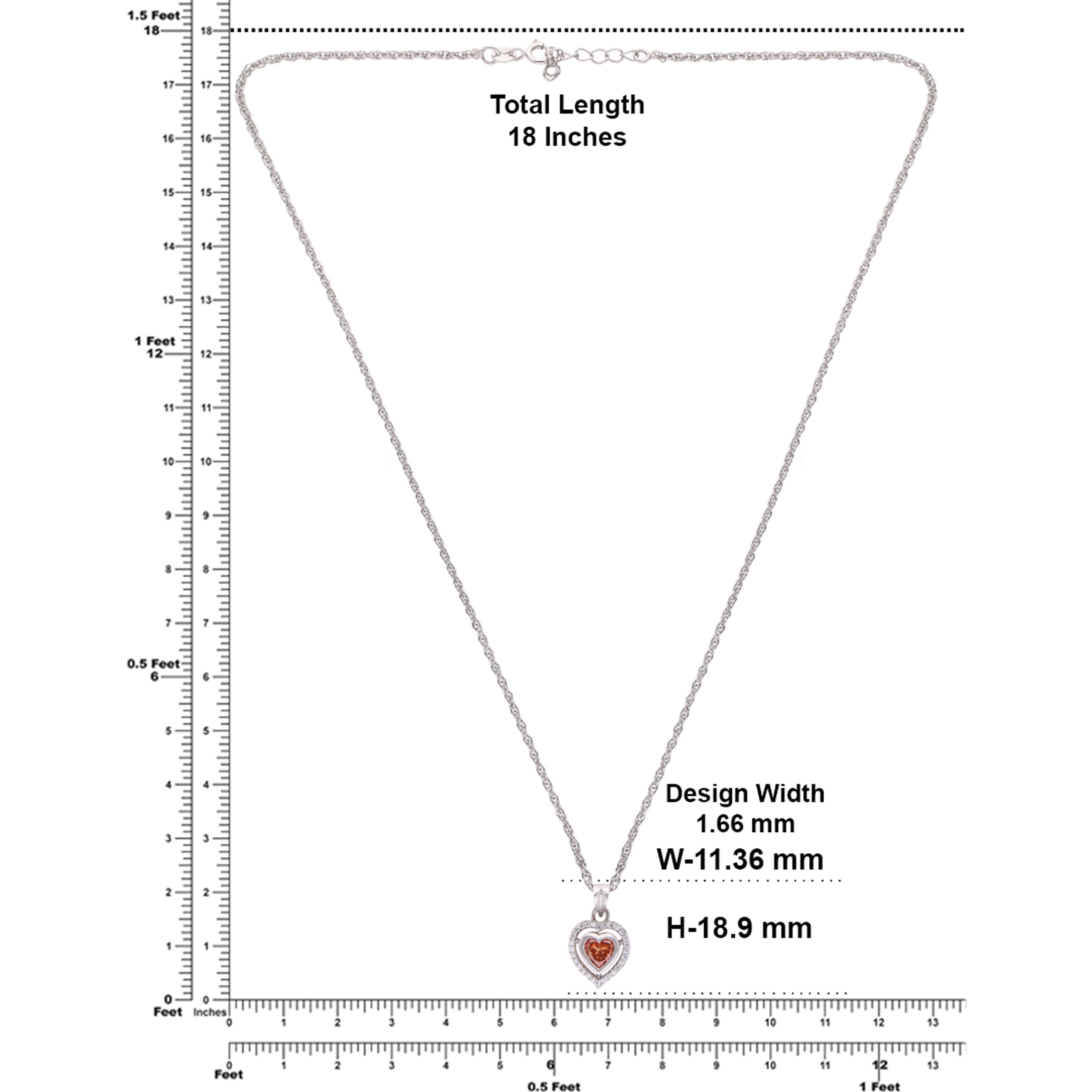 Sterling Silver Double Heart Pendant Necklace with Sparkling Accents | SKU : 0003579121, 0021423895