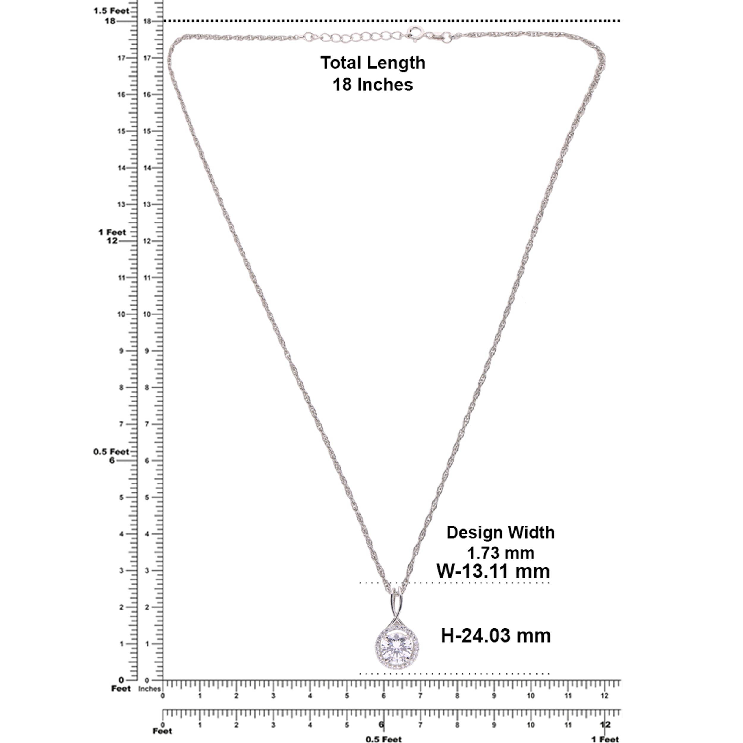 Sterling Silver Round Halo Pendant Necklace with Intricate Detailing | SKU : 0003579138, 0021423963, 0021423970