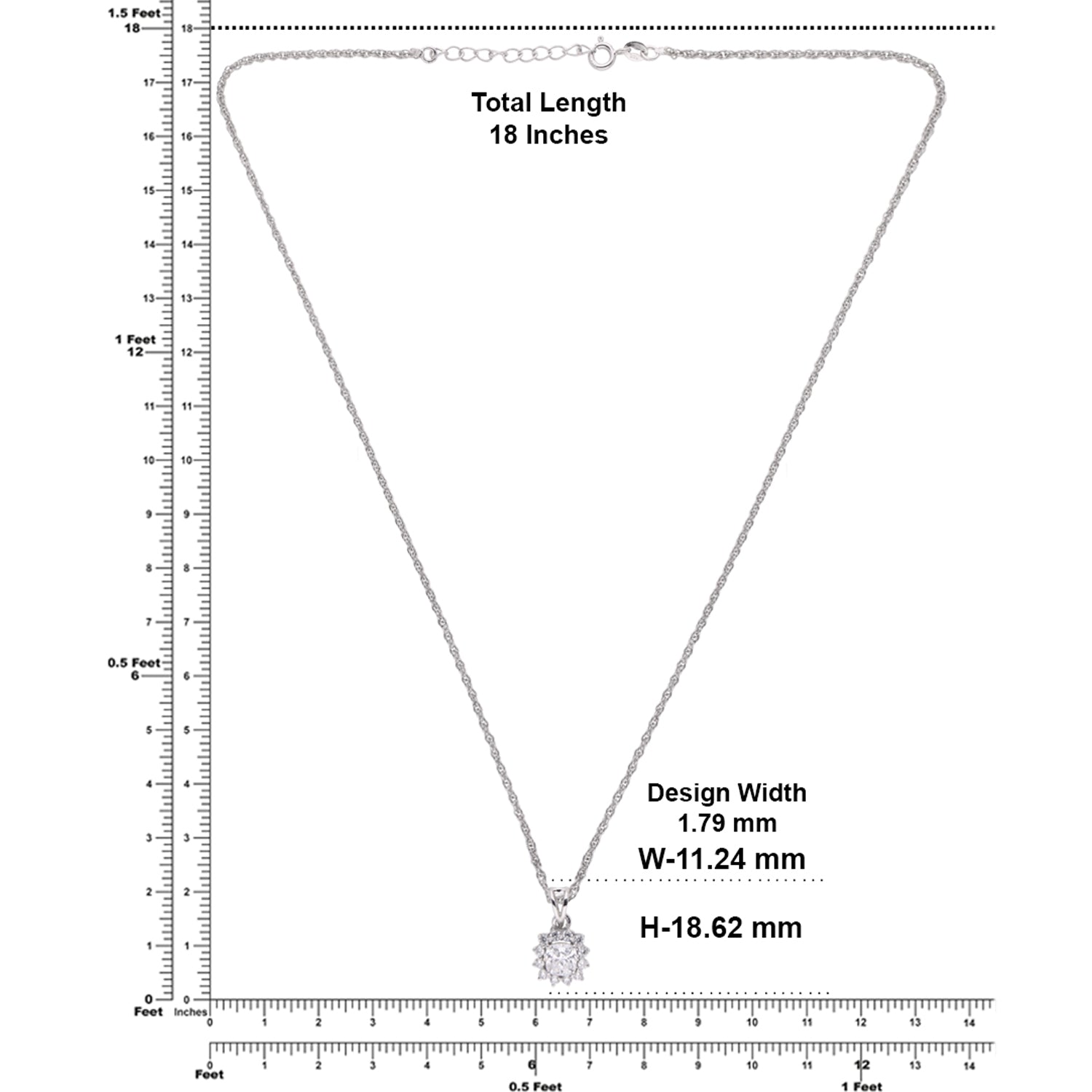 Sterling Silver Double Halo Pendant Necklace – A Symphony of Elegance | SKU : 0003579213, 0021424106, 0021424113