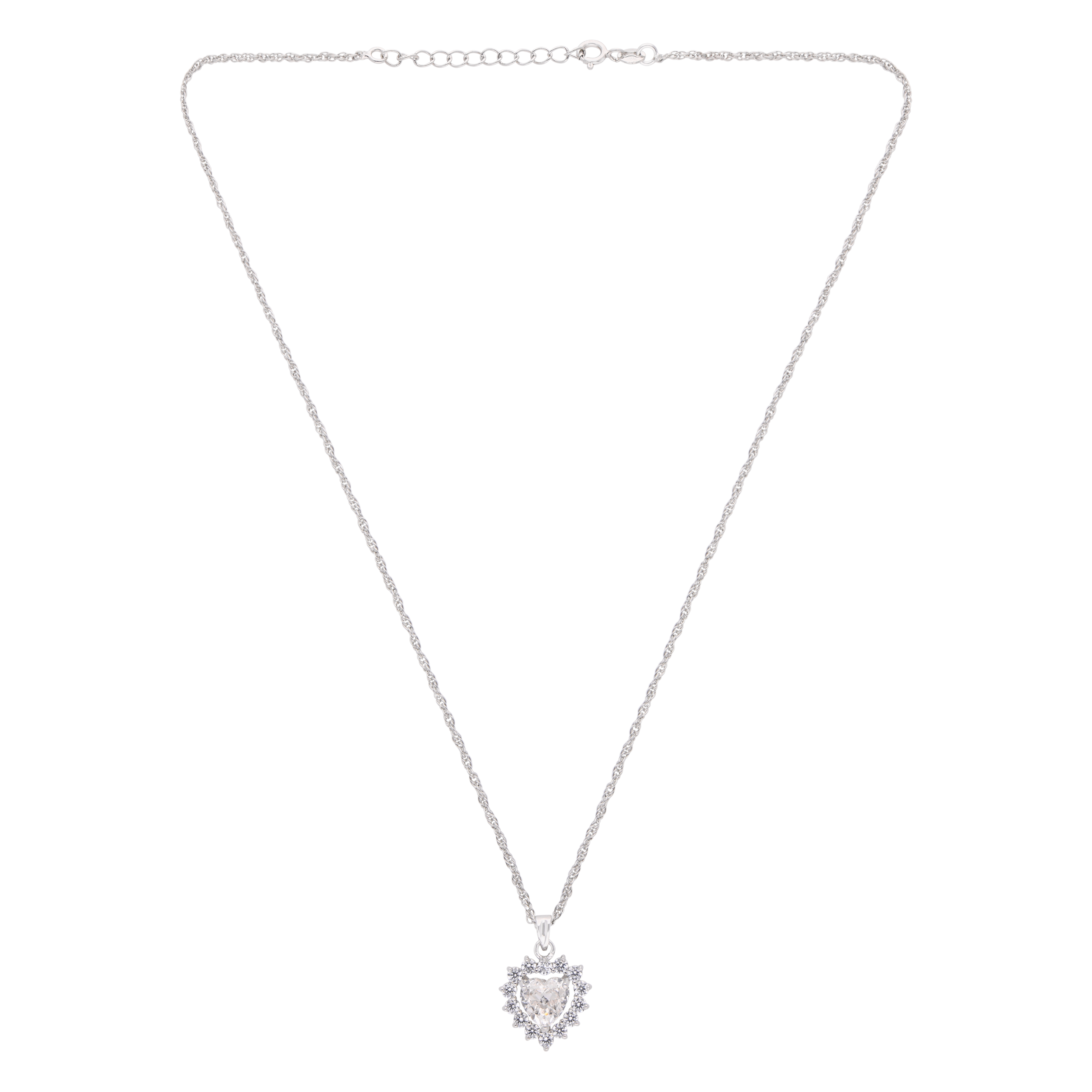 Radiant Heart Halo Pendant – Timeless Sparkle | SKU : 0003594551, 0021456626, 0021456589, 0021456602