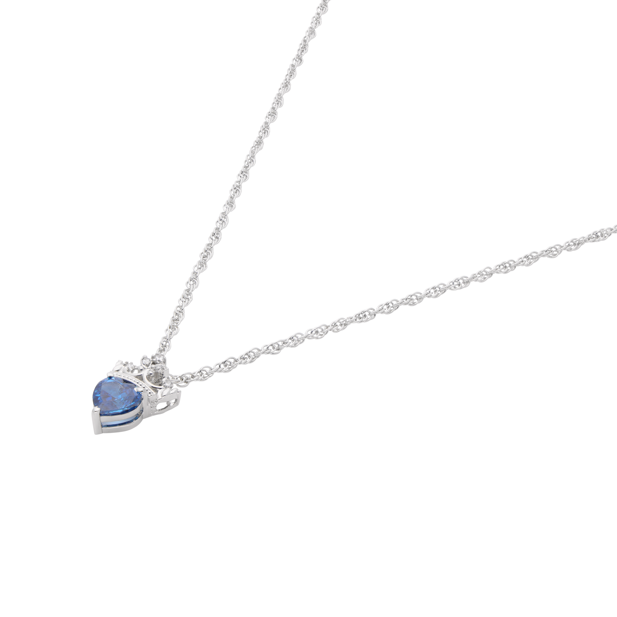 Royal Blue Heart Crown Pendant | SKU : 0003594629, 0021456756