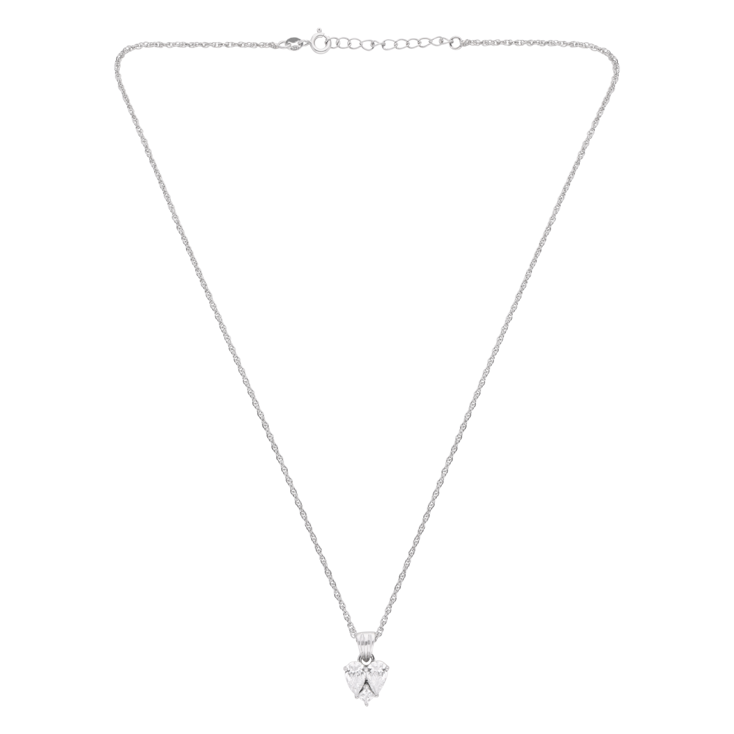 Twin Pear-Cut Heart Pendant – Symbol of Love & Elegance | SKU : 0003594643, 0021456824, 0021456848, 0021456800