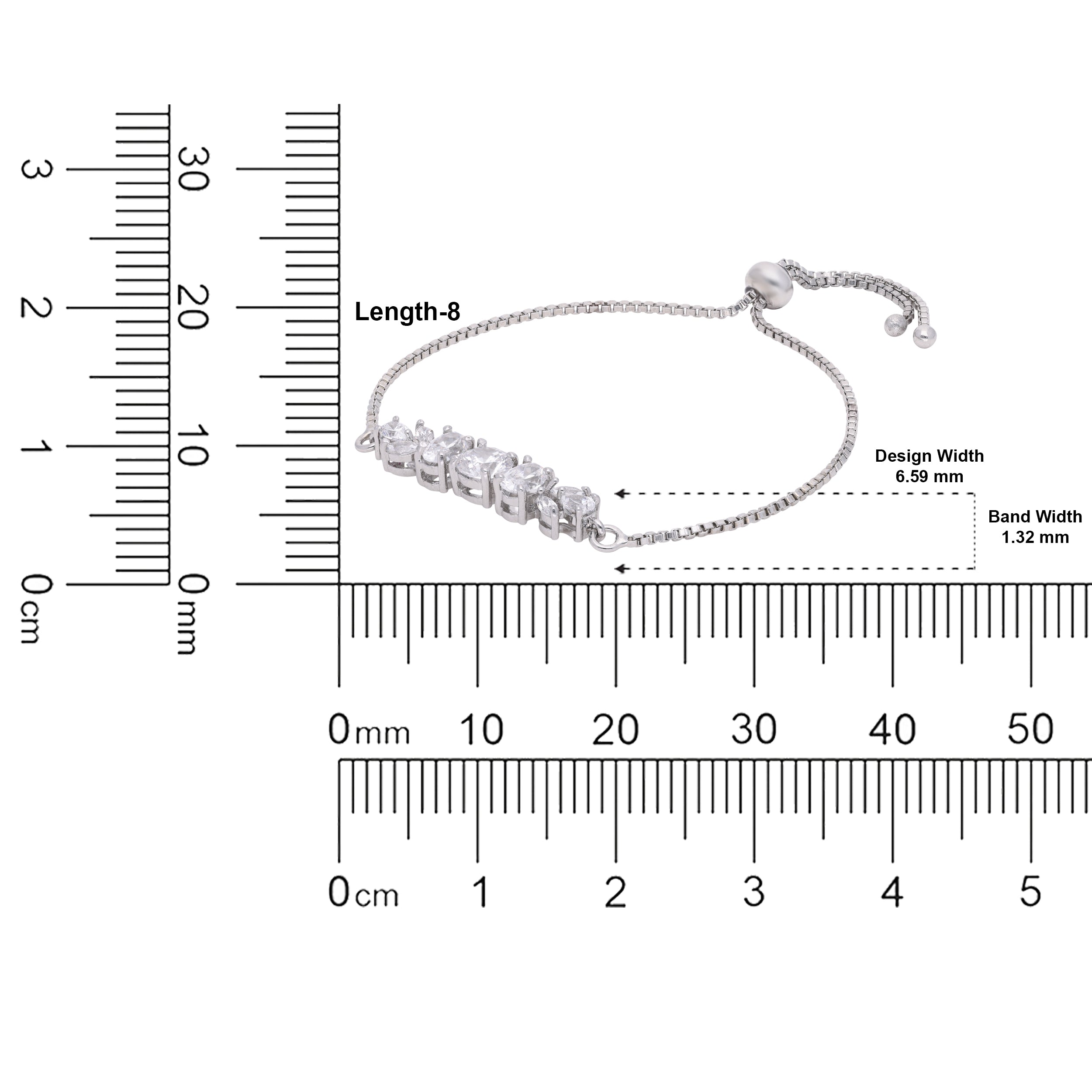 Round Halo Adjustable Sterling Silver Bracelet | SKU : 0022164131, 0022167736, 0003888346