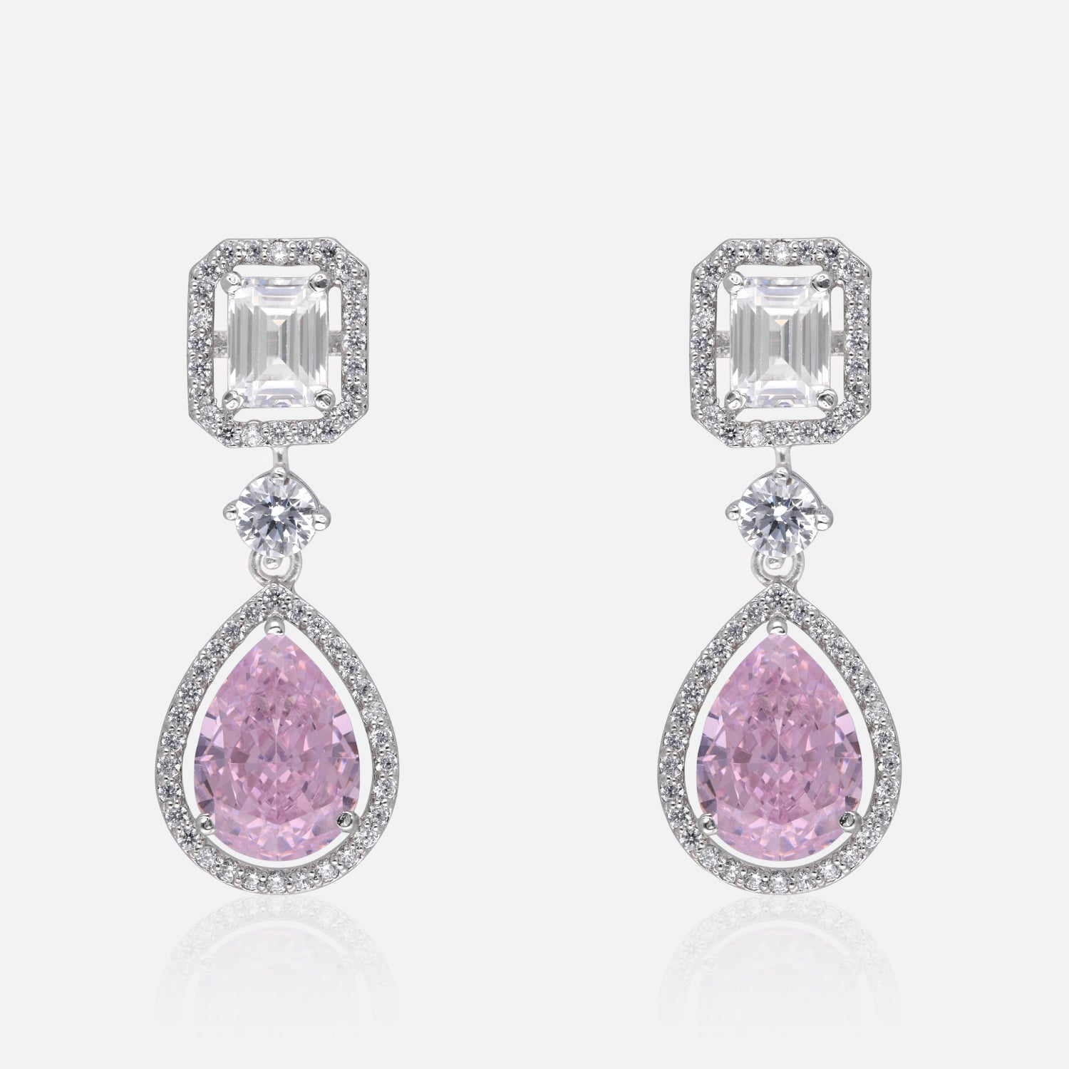 Teardrop Stone Sterling Silver Earrings | SKU : 0022178916, 0022179210, 0003894040