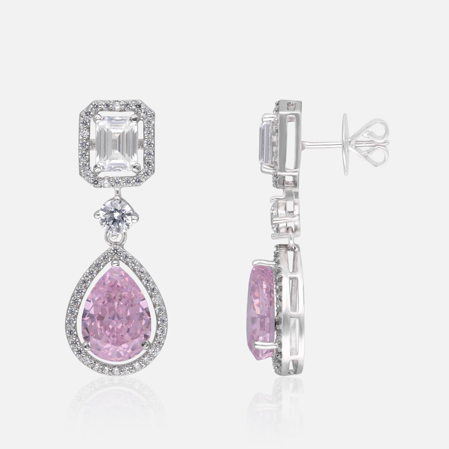 Teardrop Stone Sterling Silver Earrings | SKU : 0022178916, 0022179210, 0003894040