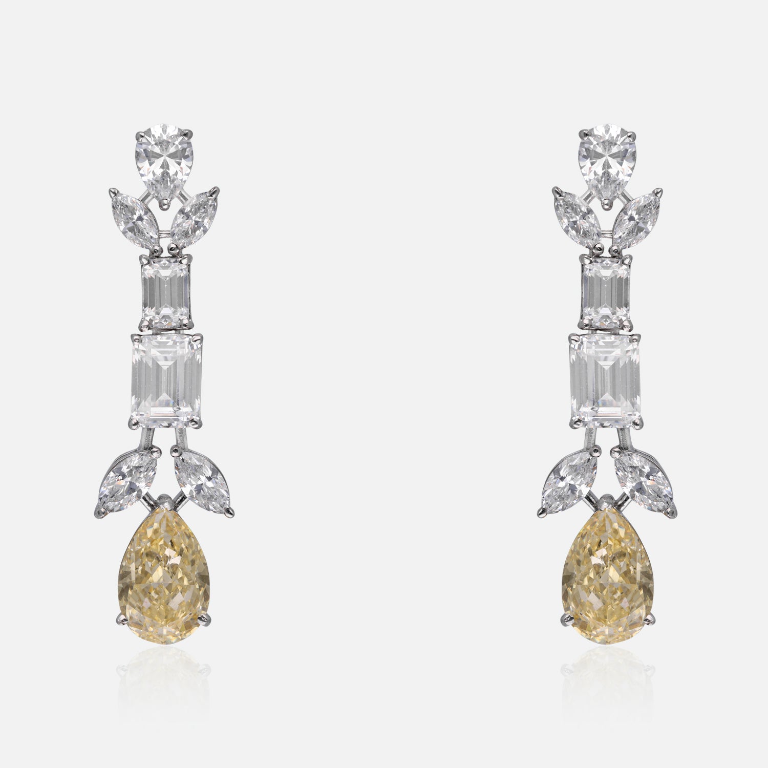 Multi-Stone Teardrop Sterling Silver Earrings | SKU : 0022178923, 0022179227, 0003894057