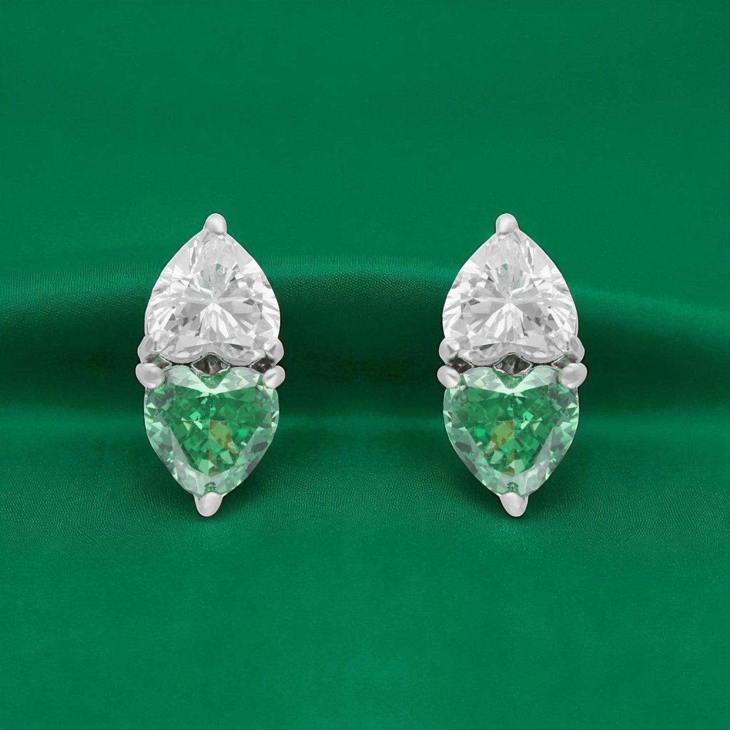 Dual Harmony Gemstone Stud Earrings | SKU : 0022196200, 0022194817, 0003904565