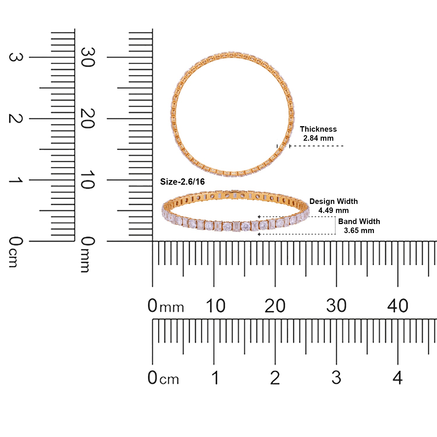 Eternal Harmony Lab Grown Diamond Bangle in 18K Yellow Gold | SKU : 0004677093