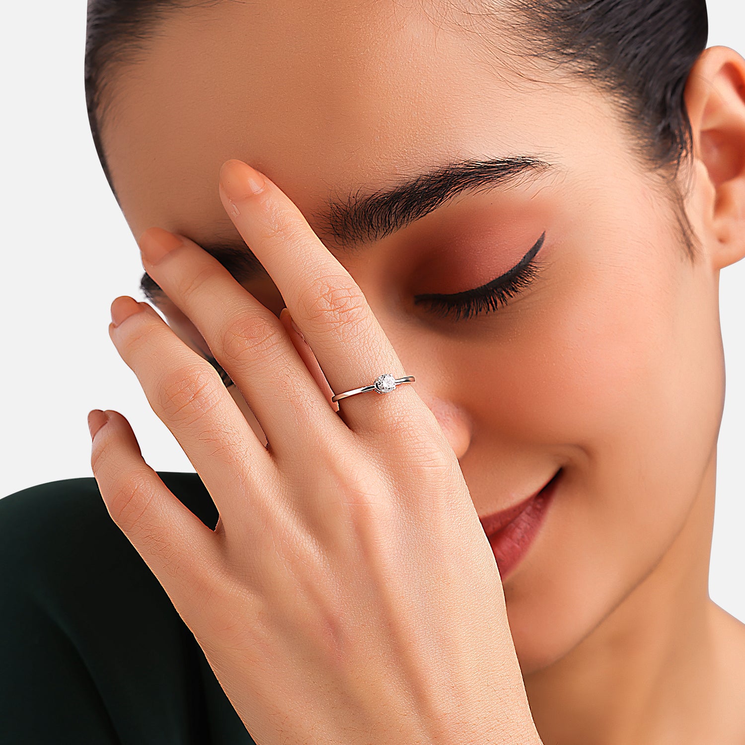 Lab Grown 0.25 Carat Diamond Ring in 18 Karat Gold | SKU : 0004933342