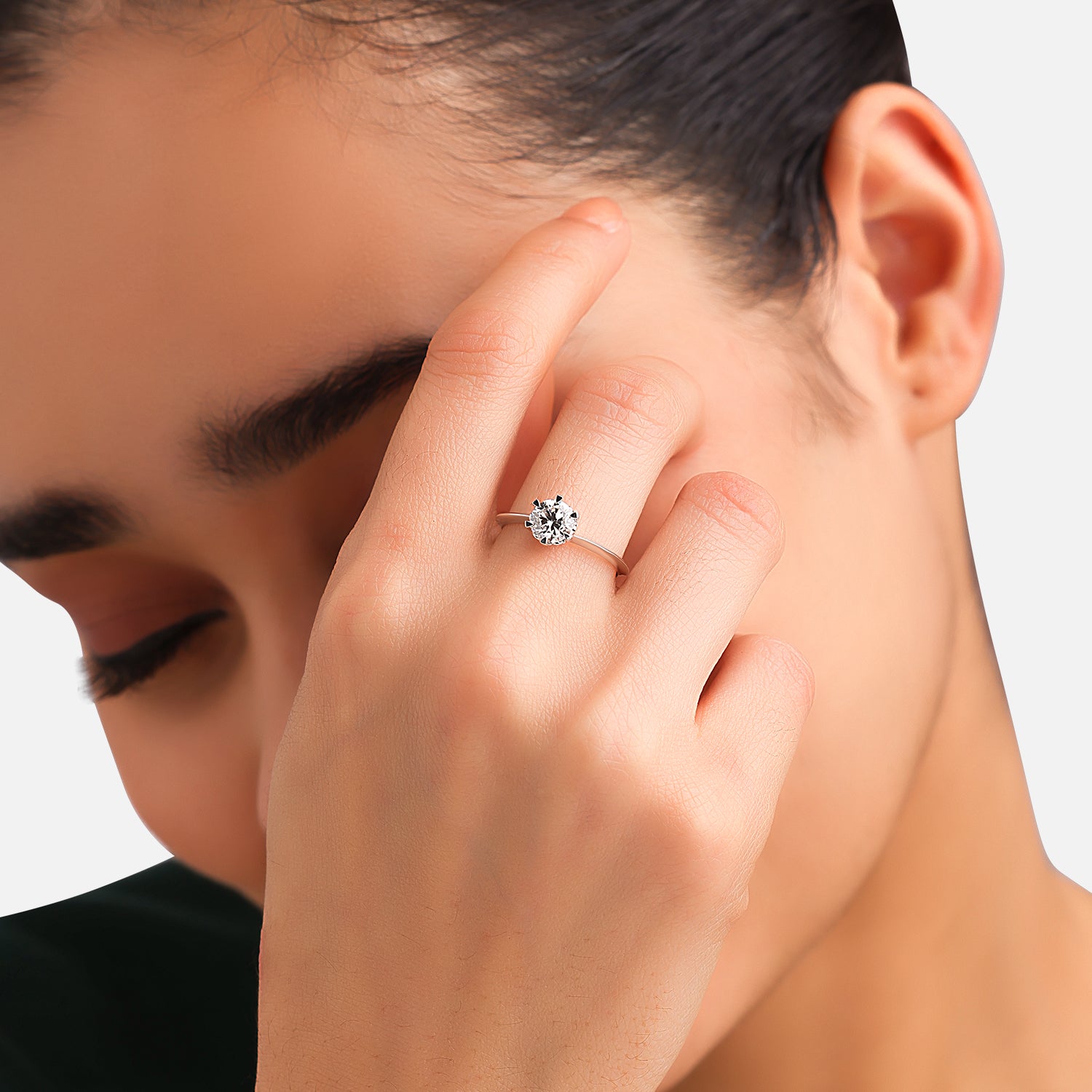 Lab Grown 0.86 Carat Diamond Ring in 18 Karat Gold | SKU : 0004933397