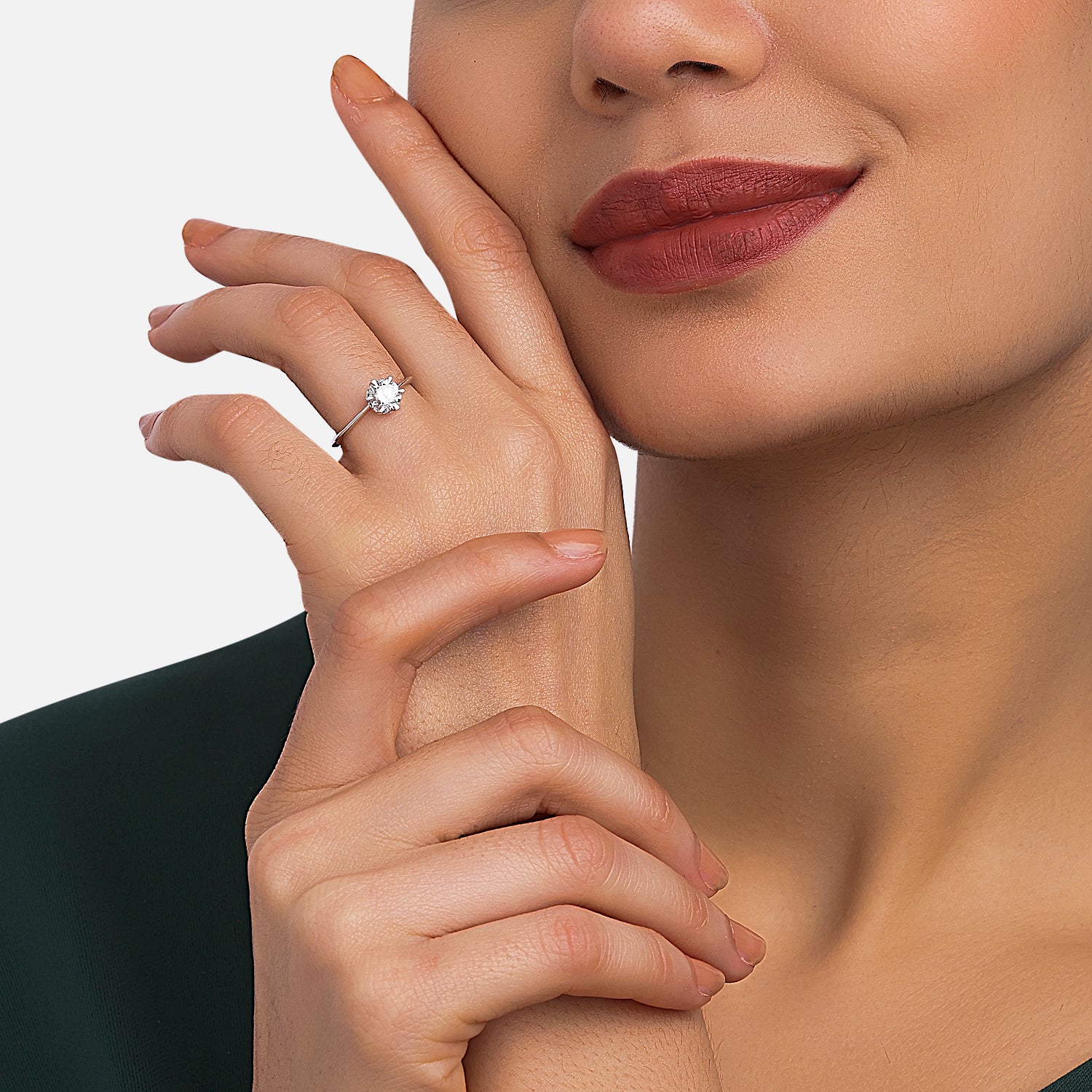 Lab Grown 0.84 Carat Diamond Ring in 18 Karat Gold | SKU : 0004933403