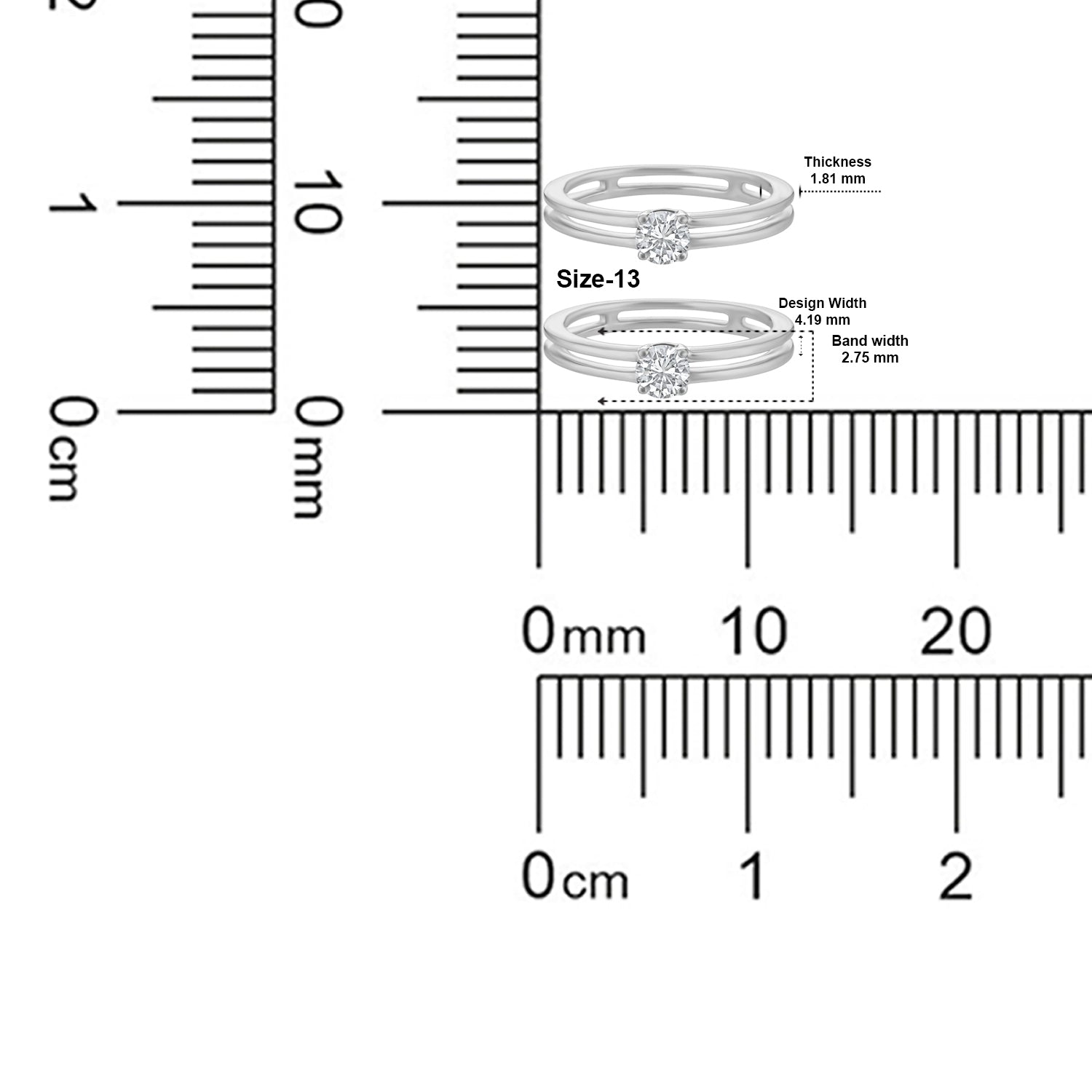 Lab Grown 0.31 Carat Diamond Stackable Ring in 18 Karat Gold | SKU : 0004937944
