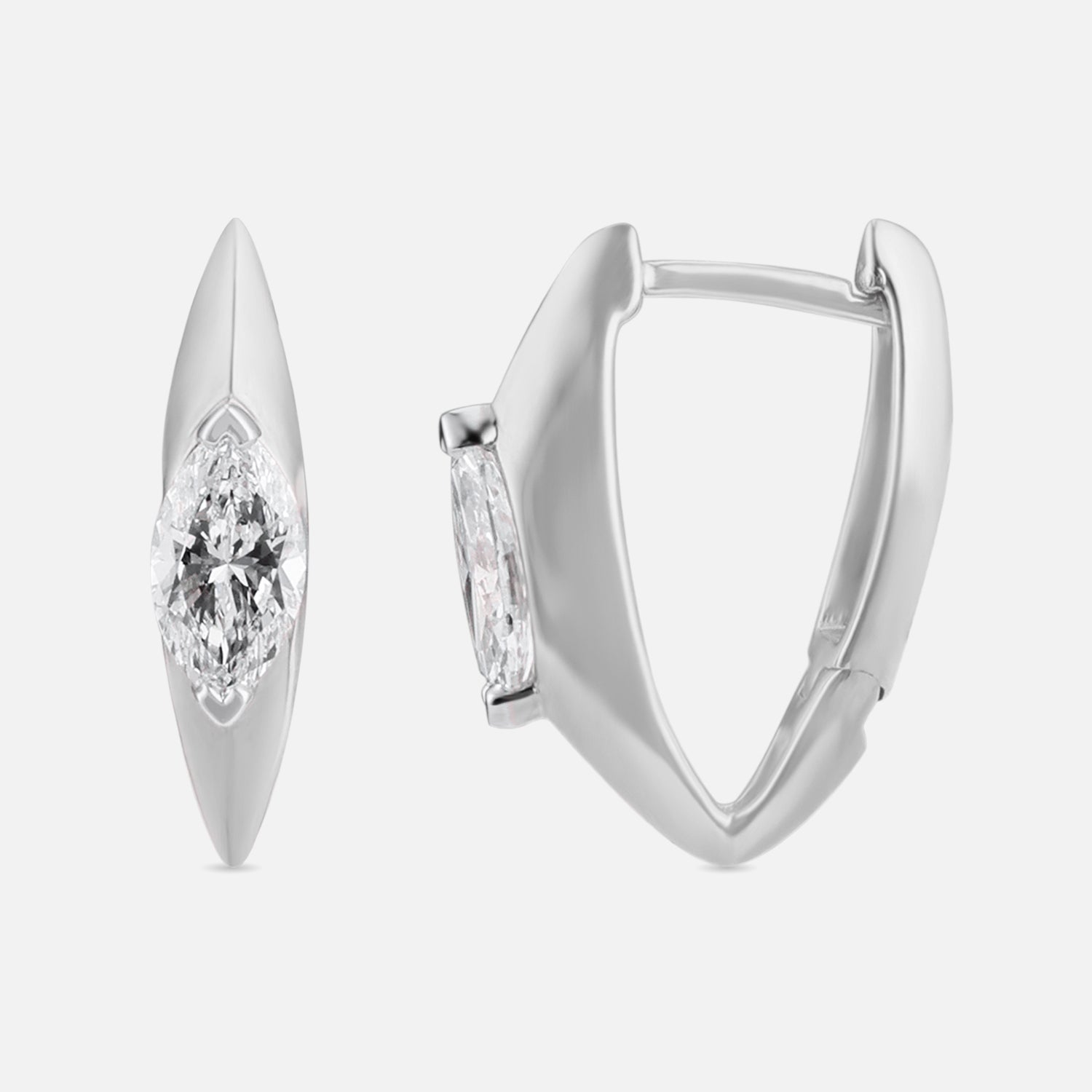 Lab Grown 1.030 Carat Diamond Hoop Earrings in 18 Karat Gold | SKU : 0004940340