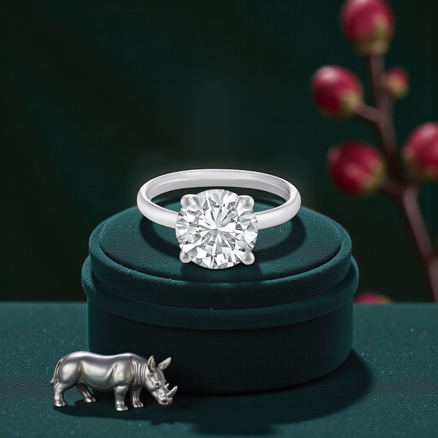 Lab Grown 4.050 Carat Diamond Solitaire Ring in 18 Karat Gold | SKU : 0005052653