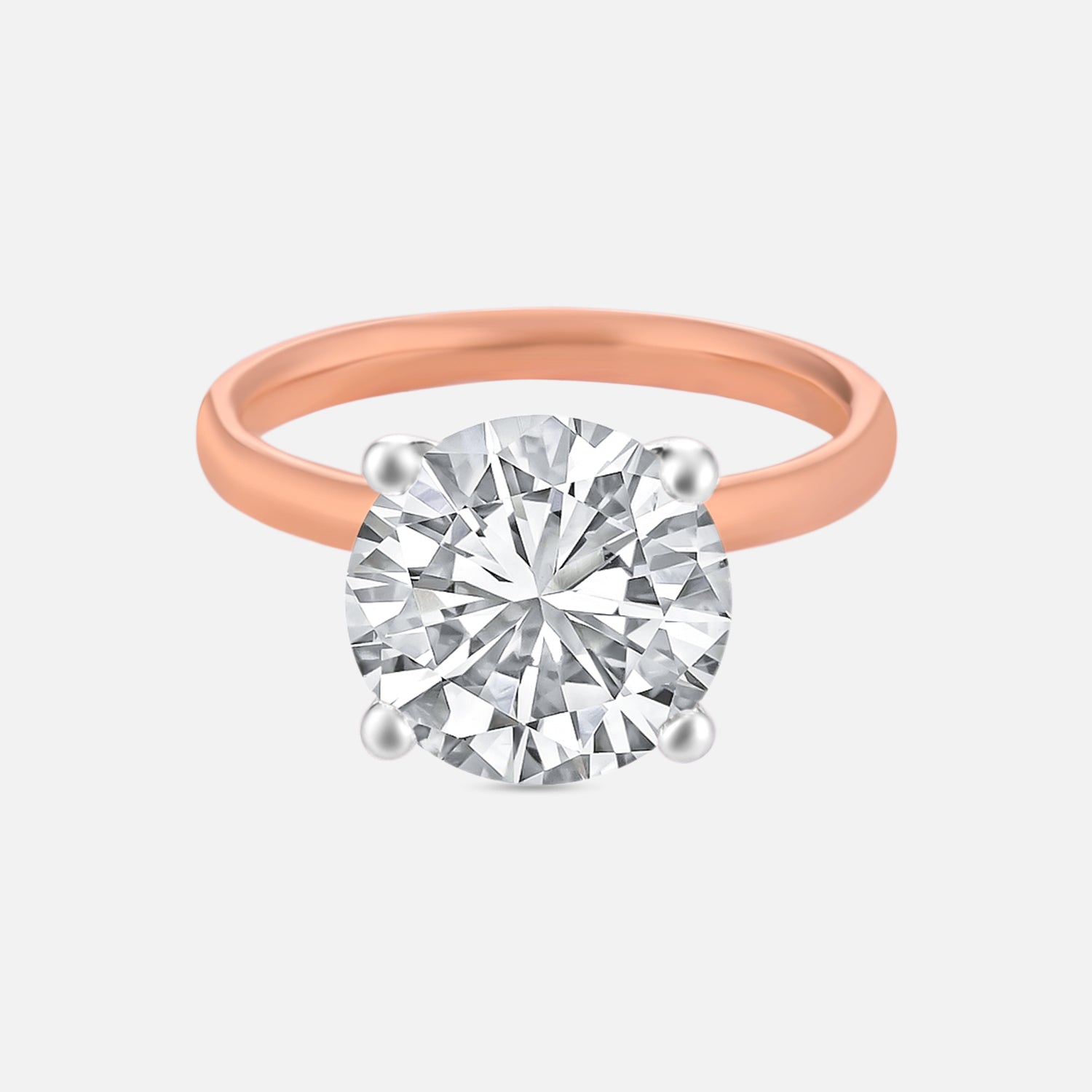 Lab Grown 4.04 Carat Diamond Solitaire Ring in 18 Karat Gold | SKU : 0005052677