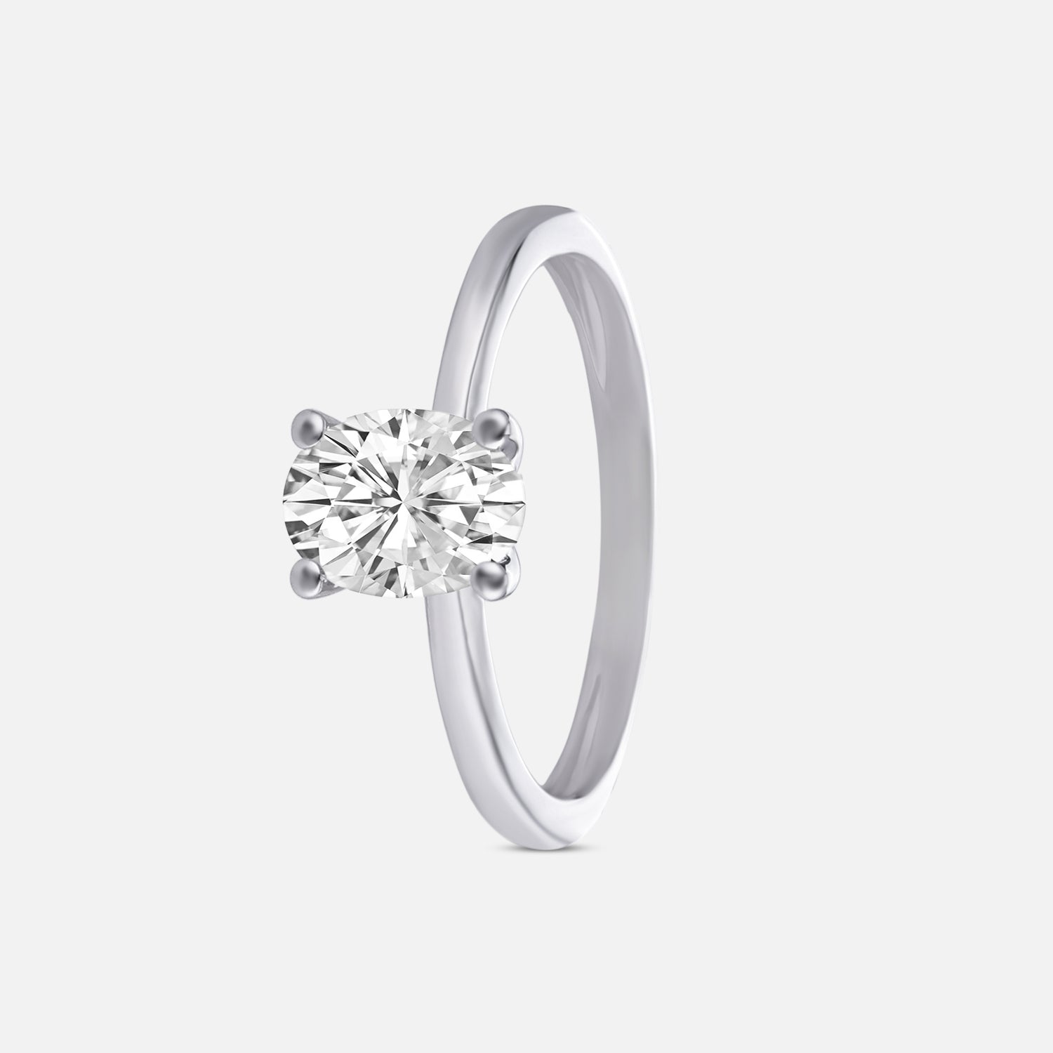 Lab Grown 1.03 Carat Emerald Cut Diamond Solitaire Ring in 18 Karat Gold | SKU : 0005053261