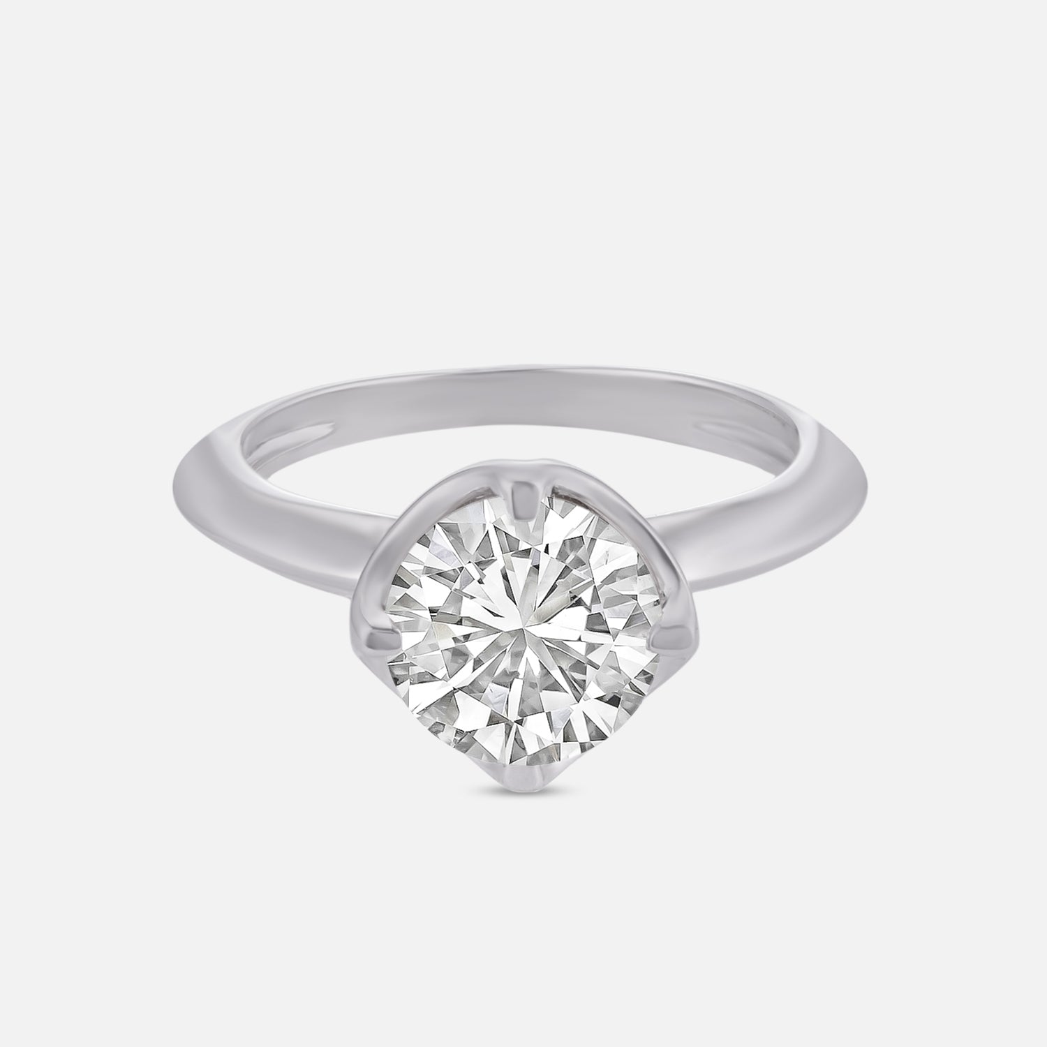 Lab Grown 2.02 Carat Round Brilliant Diamond Solitaire Ring in 18 Karat Gold | SKU : 0005053438