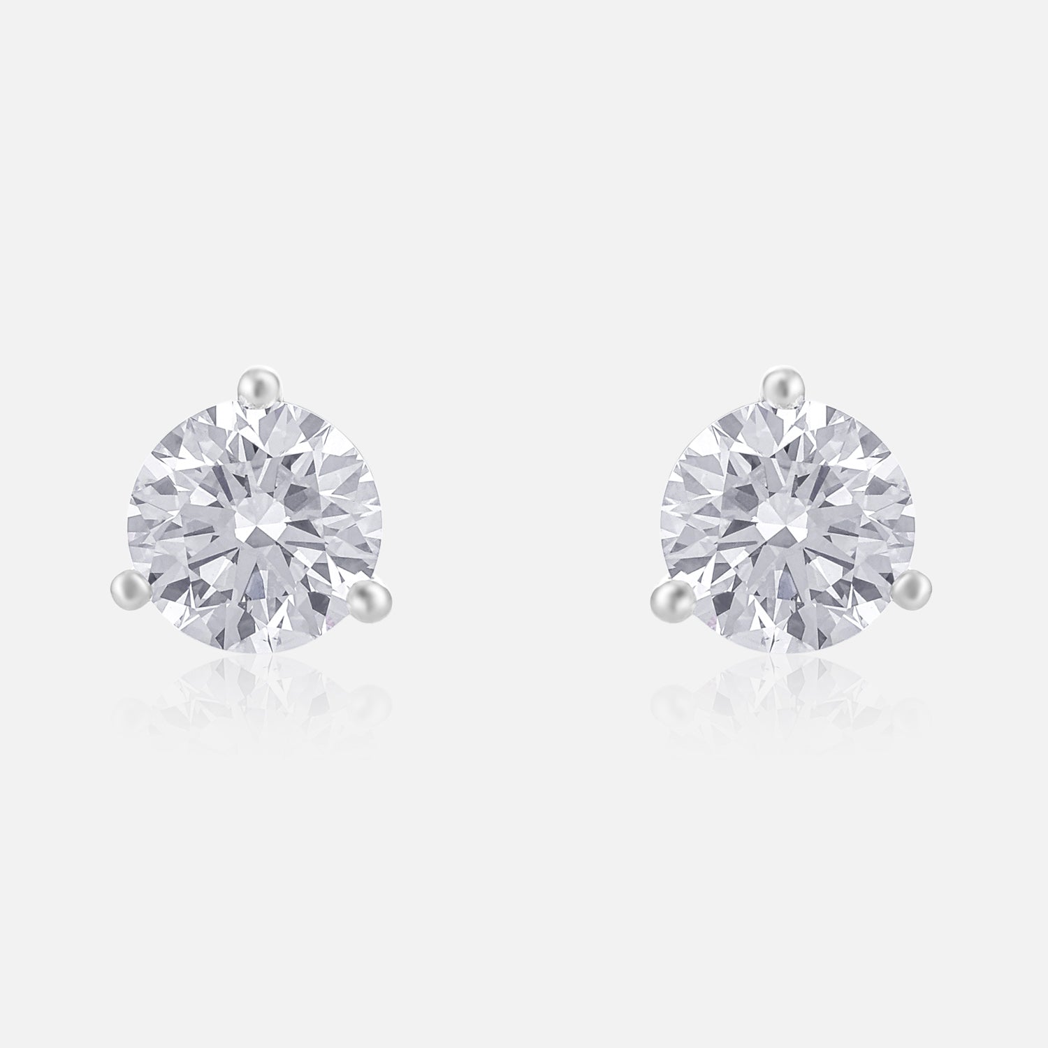 Lab Grown 4.140 Carat Round Brilliant Diamond Stud Earrings in Yellow Gold | SKU : 0005067497