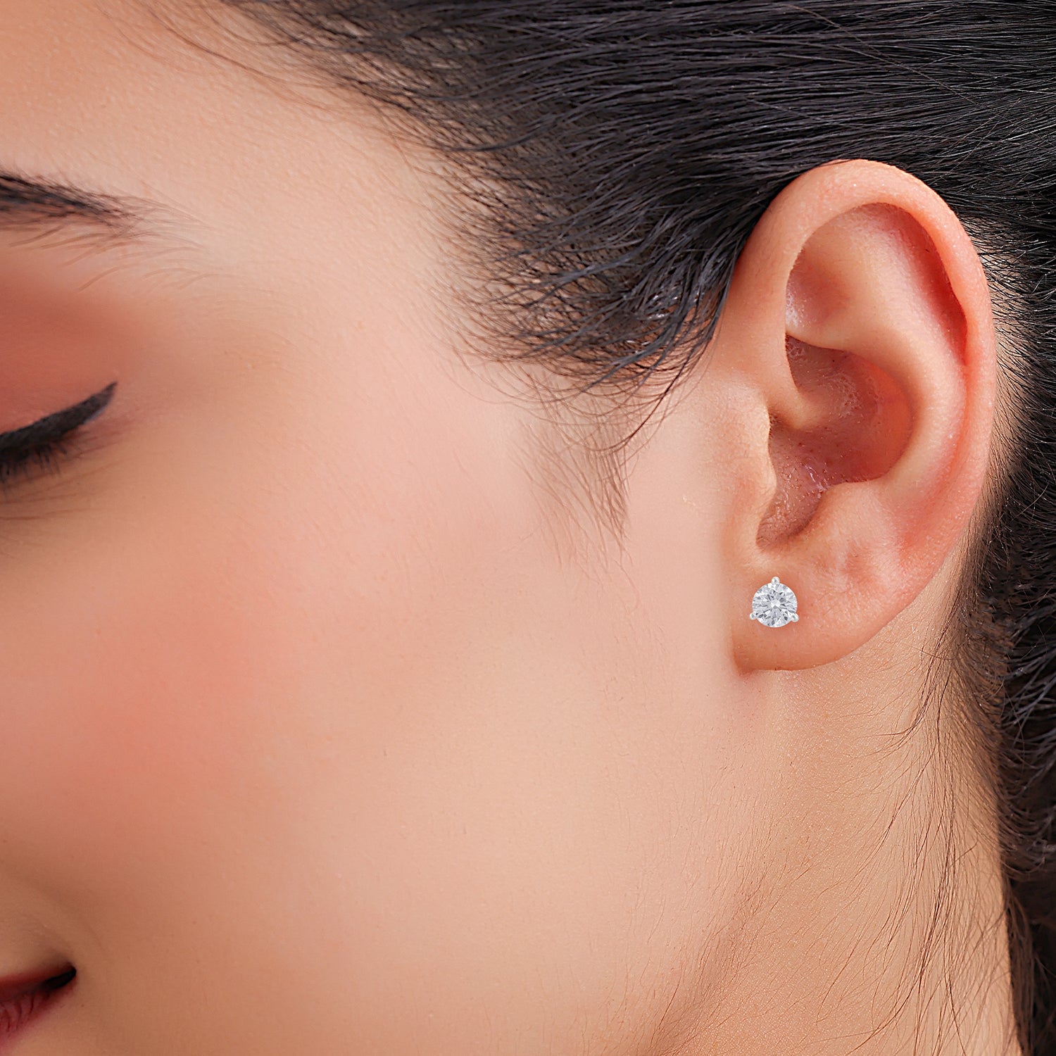 Lab Grown 4.140 Carat Diamond Stud Earrings in 18 Karat Gold – Timeless Brilliance | SKU : 0005067503