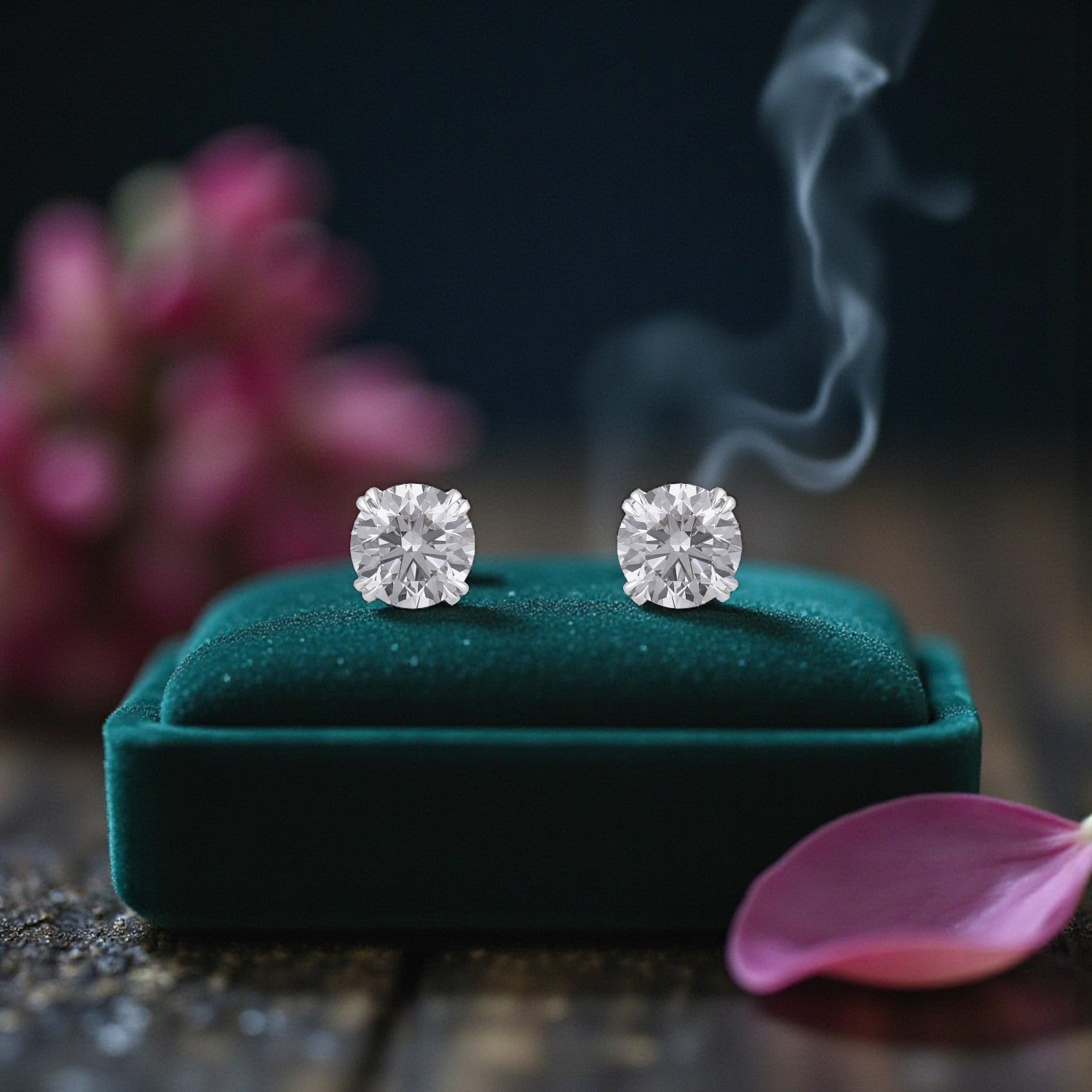 Lab Grown 6.100 Carat Diamond Stud Earrings in 18 Karat Gold | SKU : 0005069651