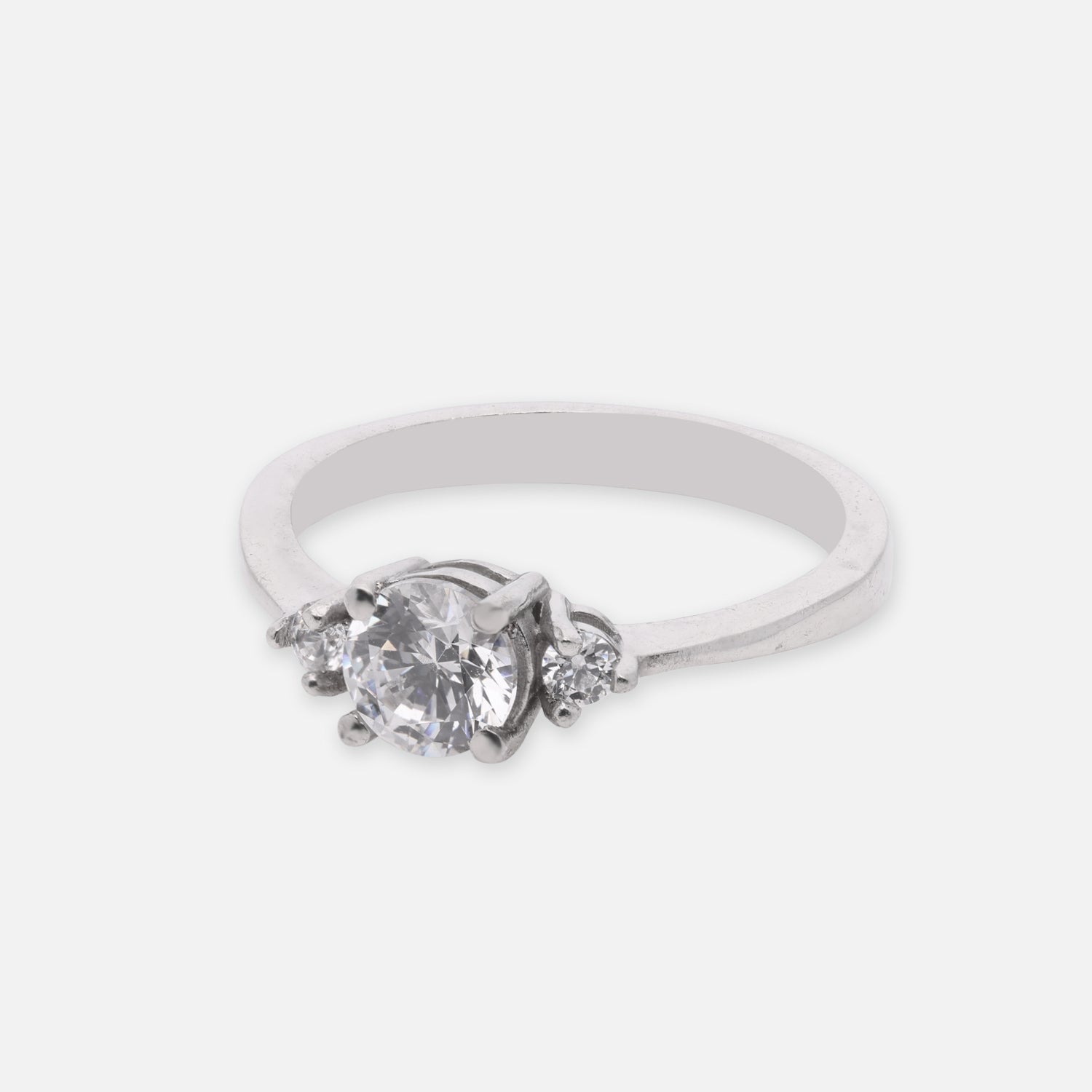 Sterling Silver Classic Solitaire Cubic Zircon Ring | SKU: 0005758395, 0005758388, 0005758371, 0005758364, 0005758357, 0005751051, 0005751044, 0005751037, 0005751020