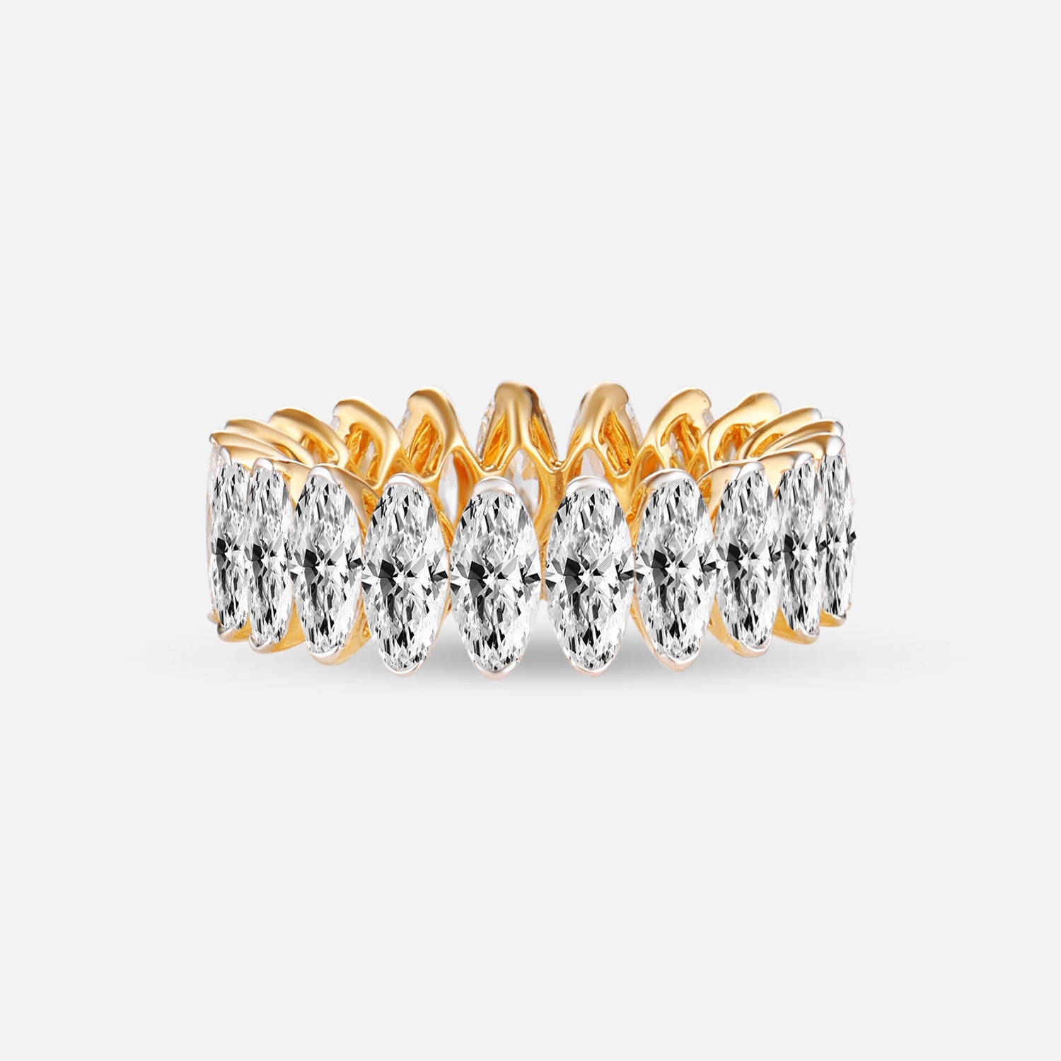 Luxury Marquise Cut Lab Grown Diamond Eternity Band | SKU: 0006495954