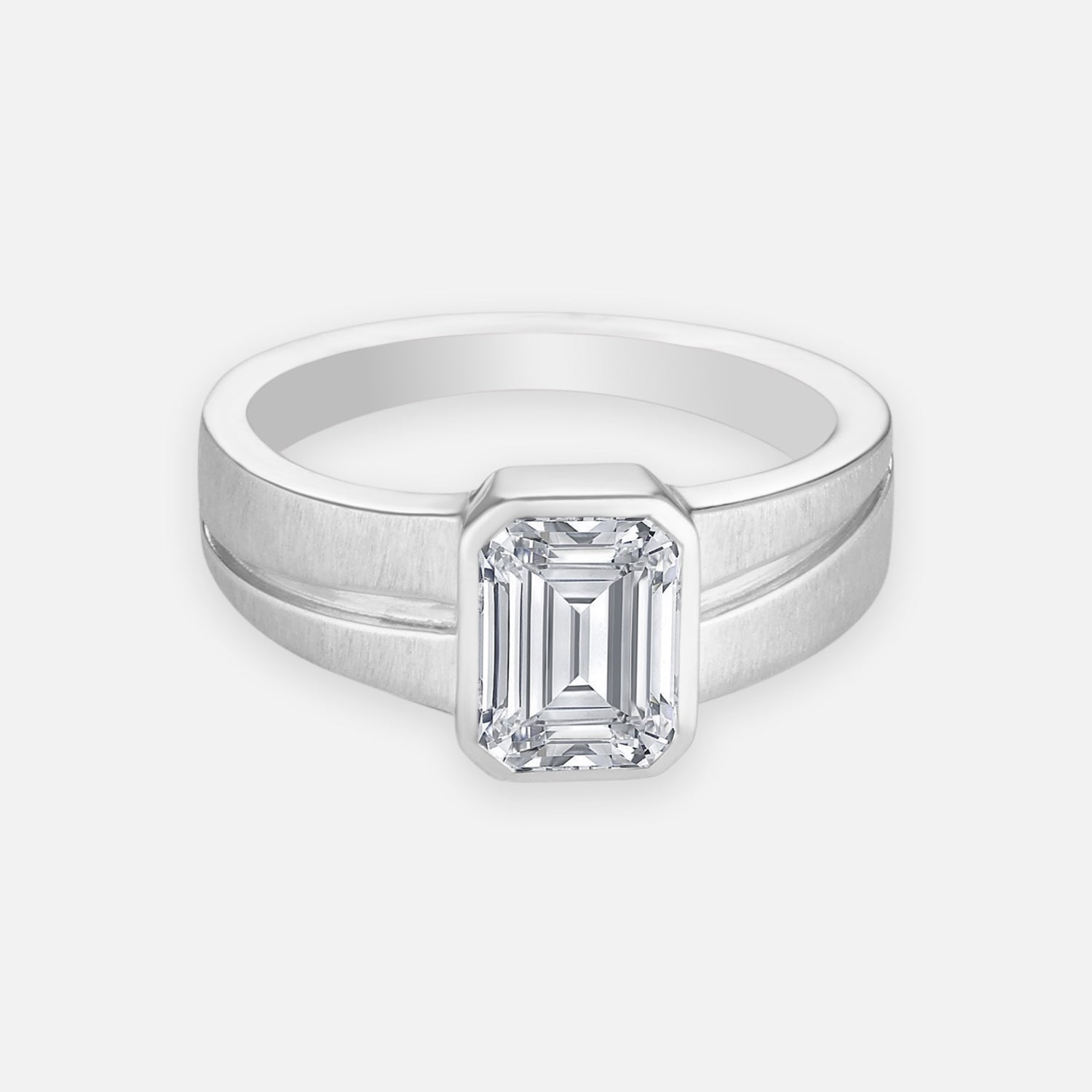 Classic Emerald-Cut Lab Grown Diamond Solitaire Ring | SKU: 0006509361