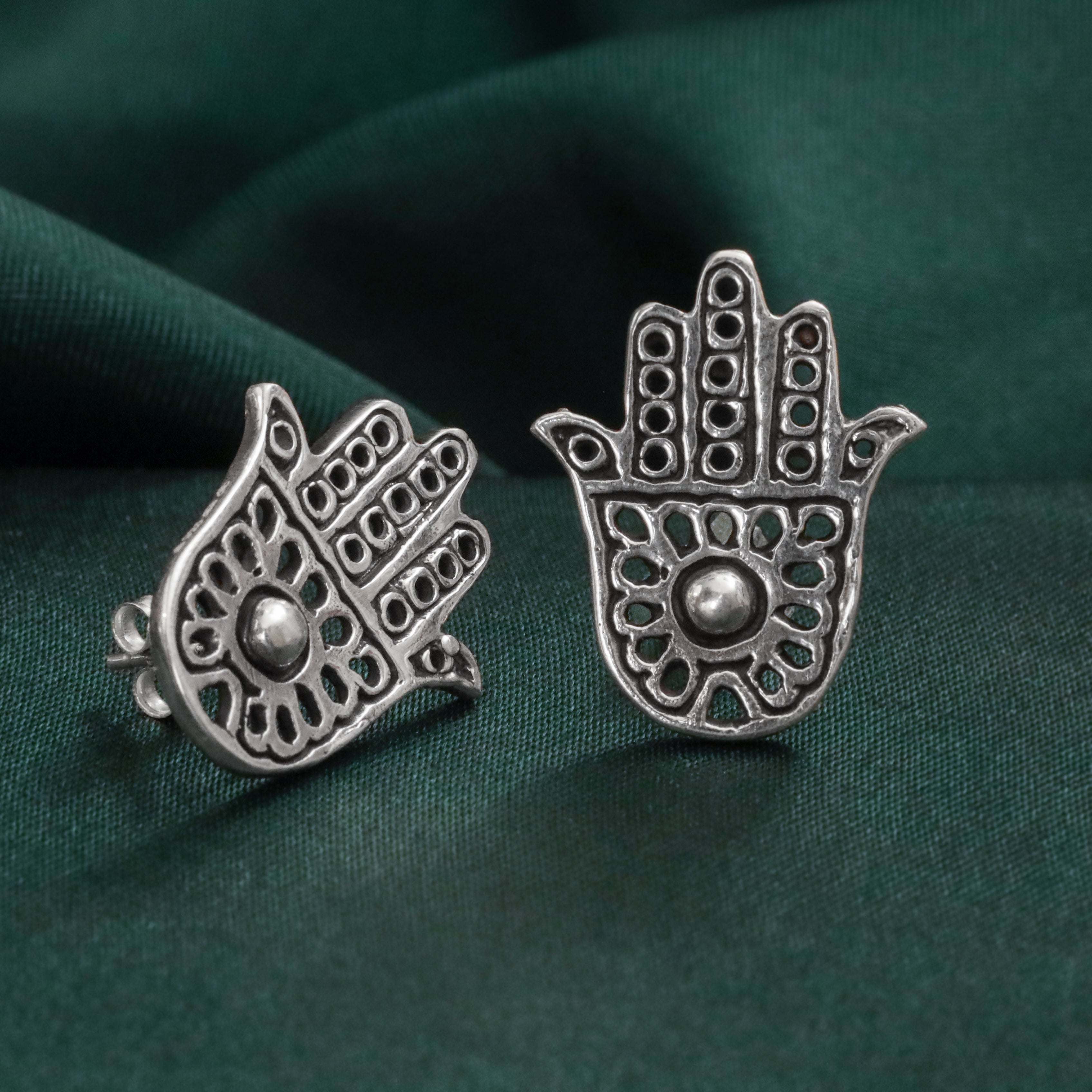 TRADITIONAL SILVER OXIDIZED EARRING | SKU:0018349825 - crash.club by CKC