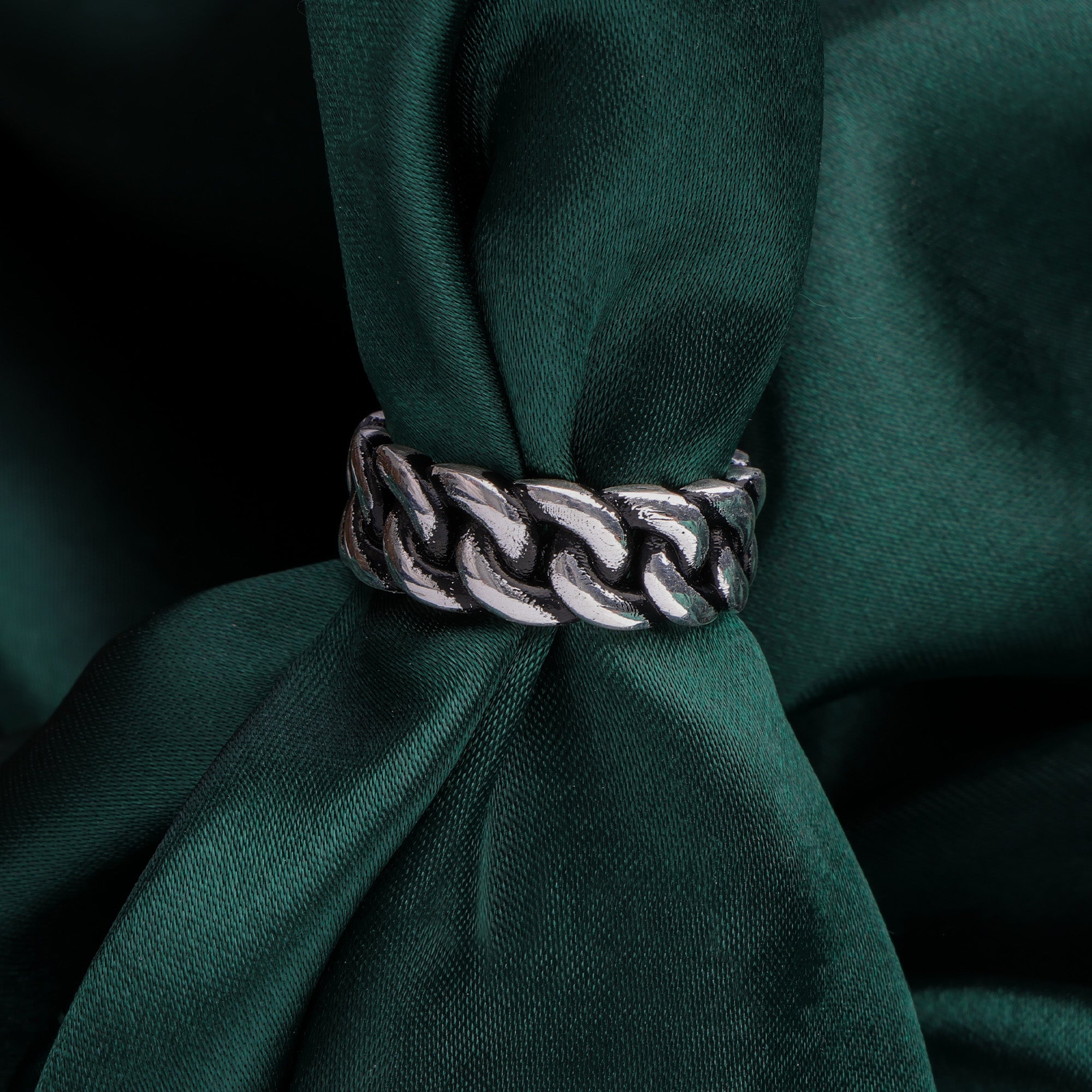 sterling silver oxidized band ring- Crash Club by CKC