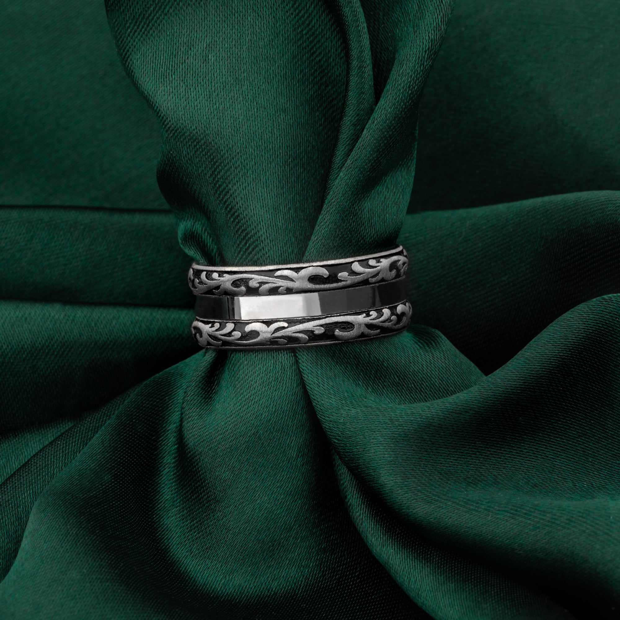 STERLING SILVER OXIDIZED BAND RING | SKU:0018640809 - crash.club by CKC