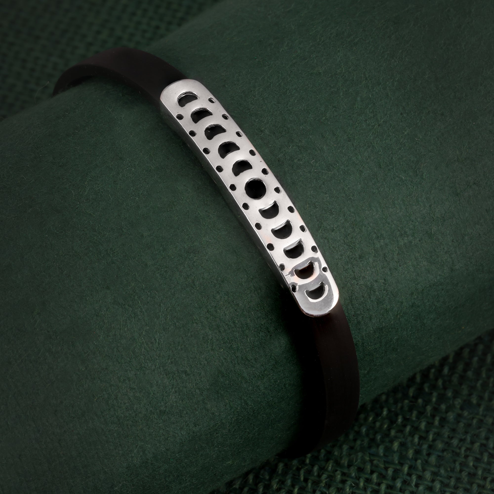 oxidized silver box chain bracelet- Crash Club by CKC