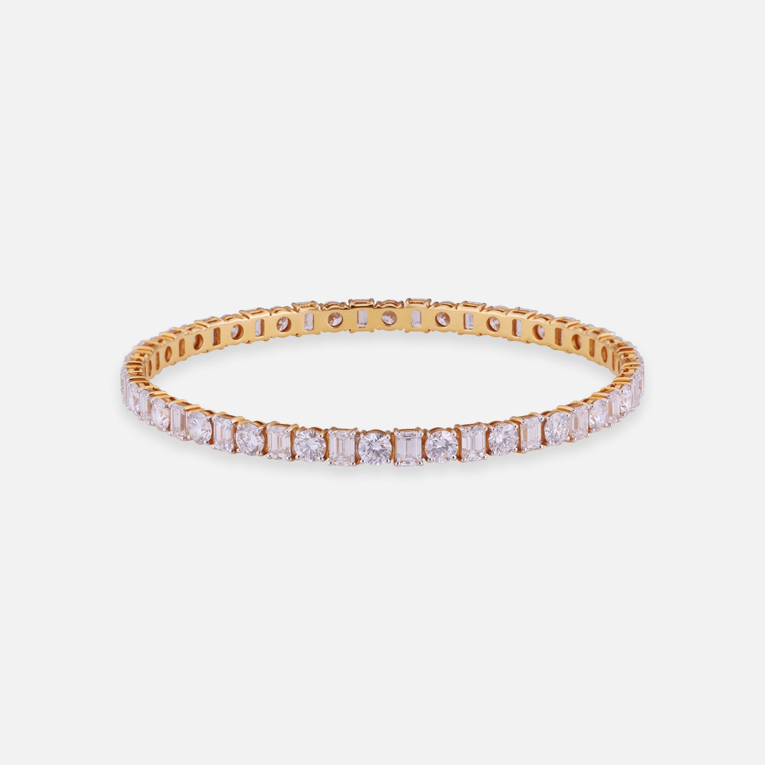 Eternal Symphony Lab Grown Diamond Bangle in 18K Yellow Gold | SKU : 0004677109