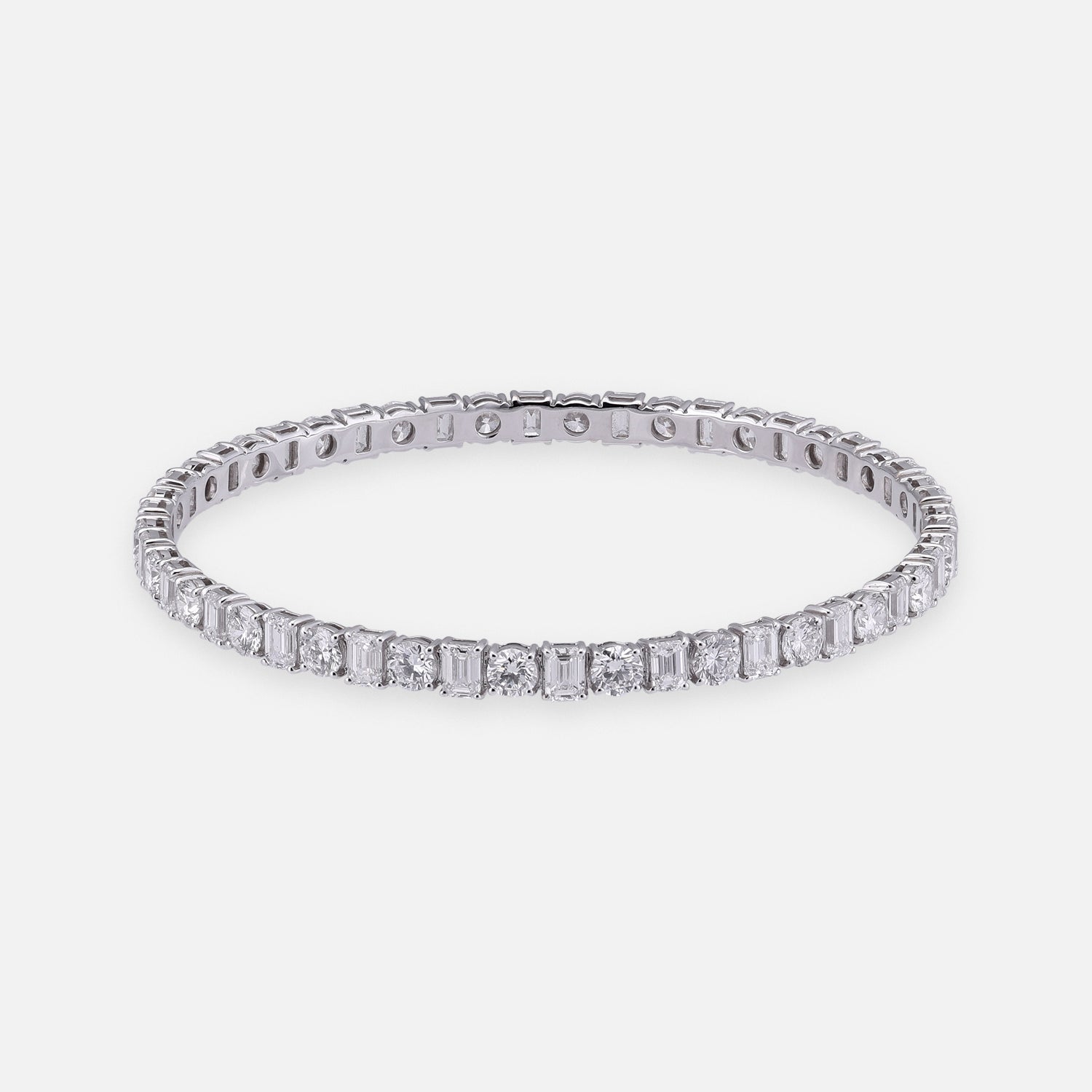 Round Brilliant 16.370 Carat Rose Gold Bracelet Lab-Grown Diamond Bracelet | SKU: 0019052045