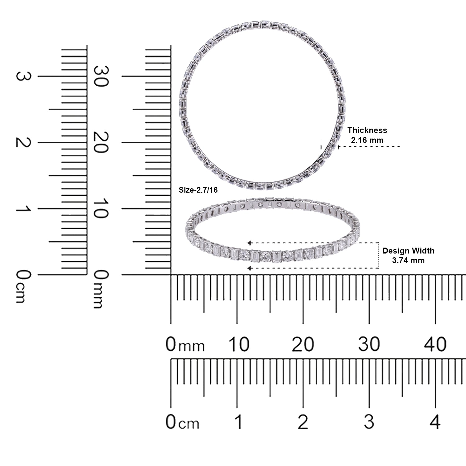 Round Brilliant 16.370 Carat Rose Gold Bracelet Lab-Grown Diamond Bracelet | SKU: 0019052045
