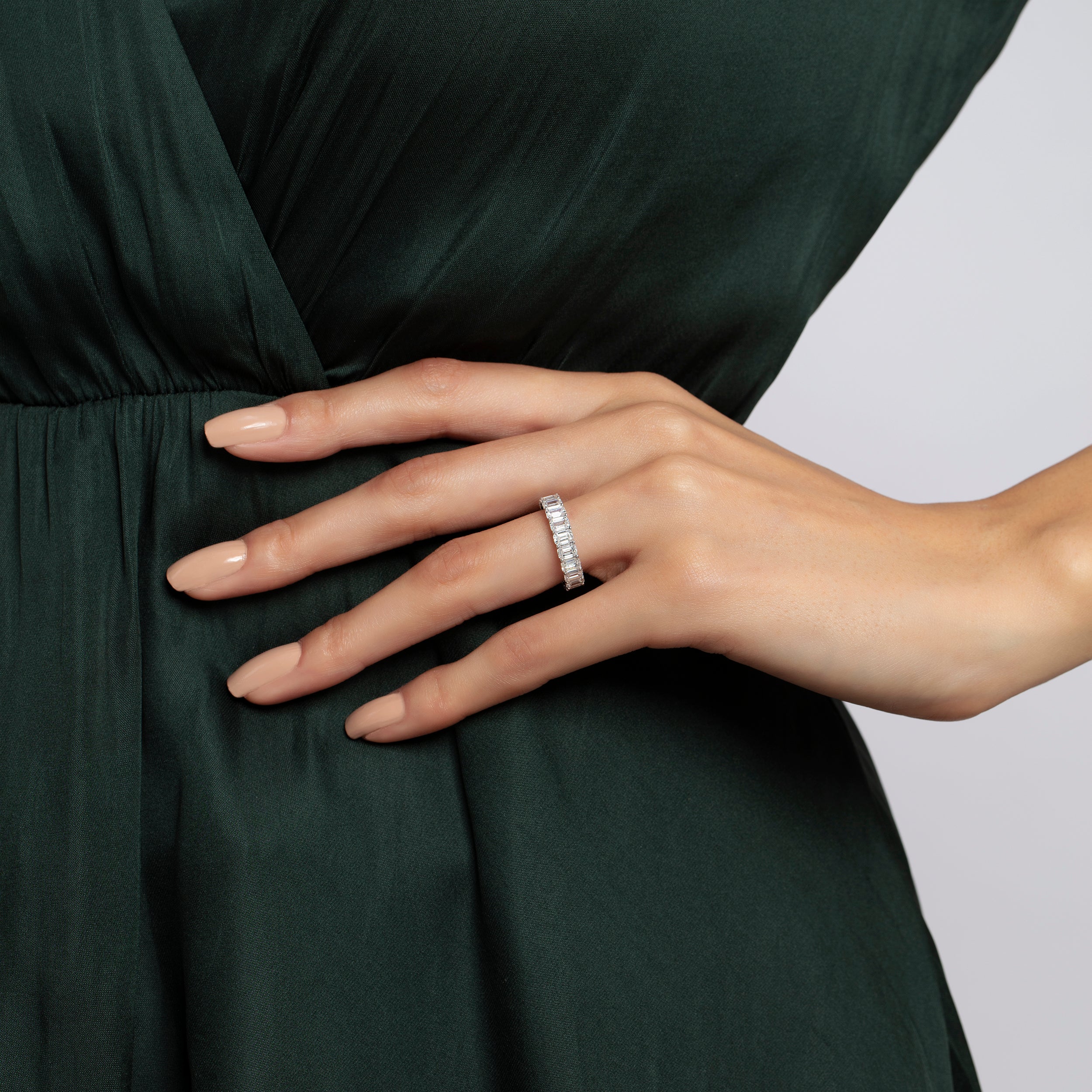 Emerald cut 5.56 Carat Classy Round Lab Grown Diamond Ring | SKU: 0019052618 - crash.club by CKC