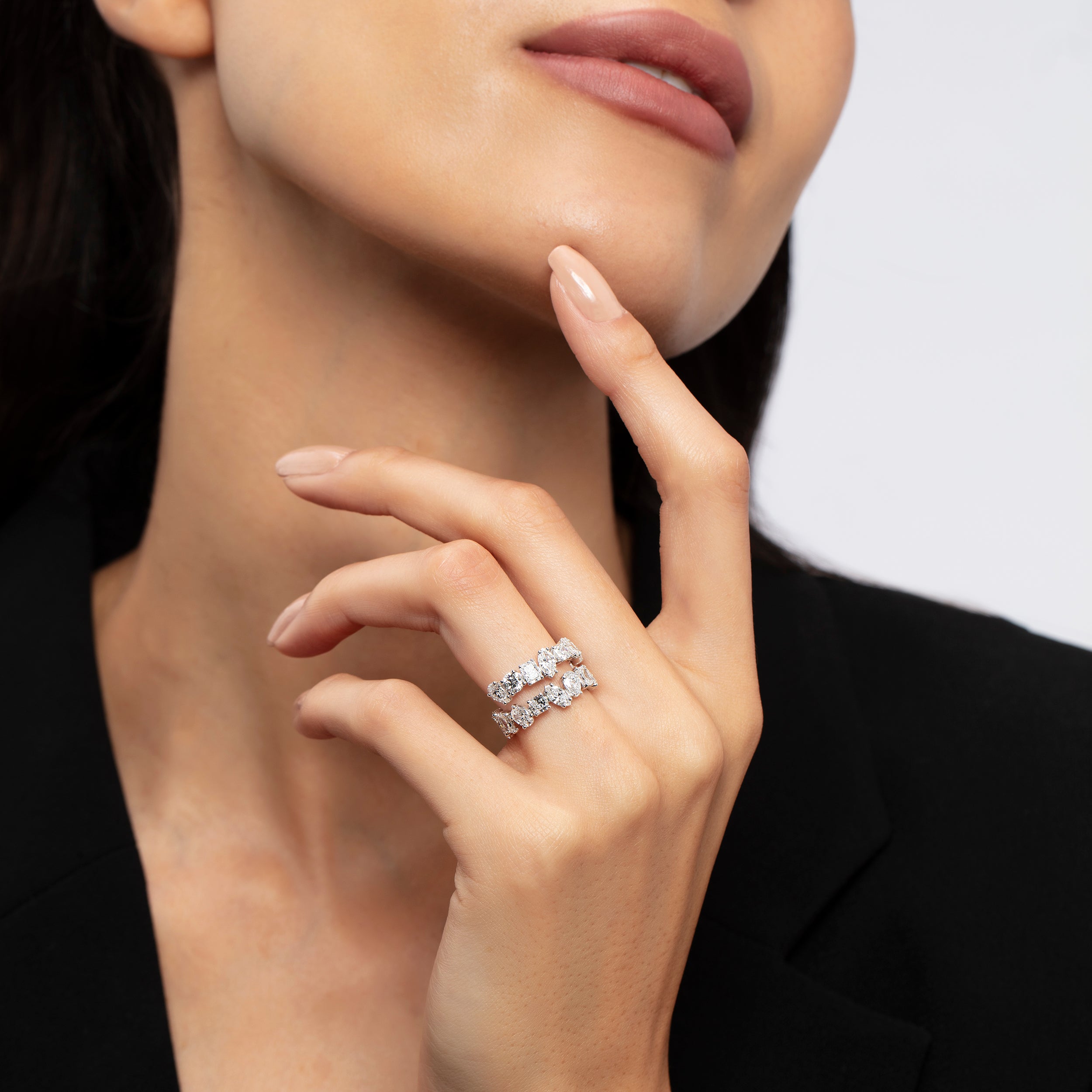 Cushion-Marquise-Oval-Pear & Round Cut Designer Lab Grown Diamond Ring | SKU: 0019052625 - crash.club by CKC