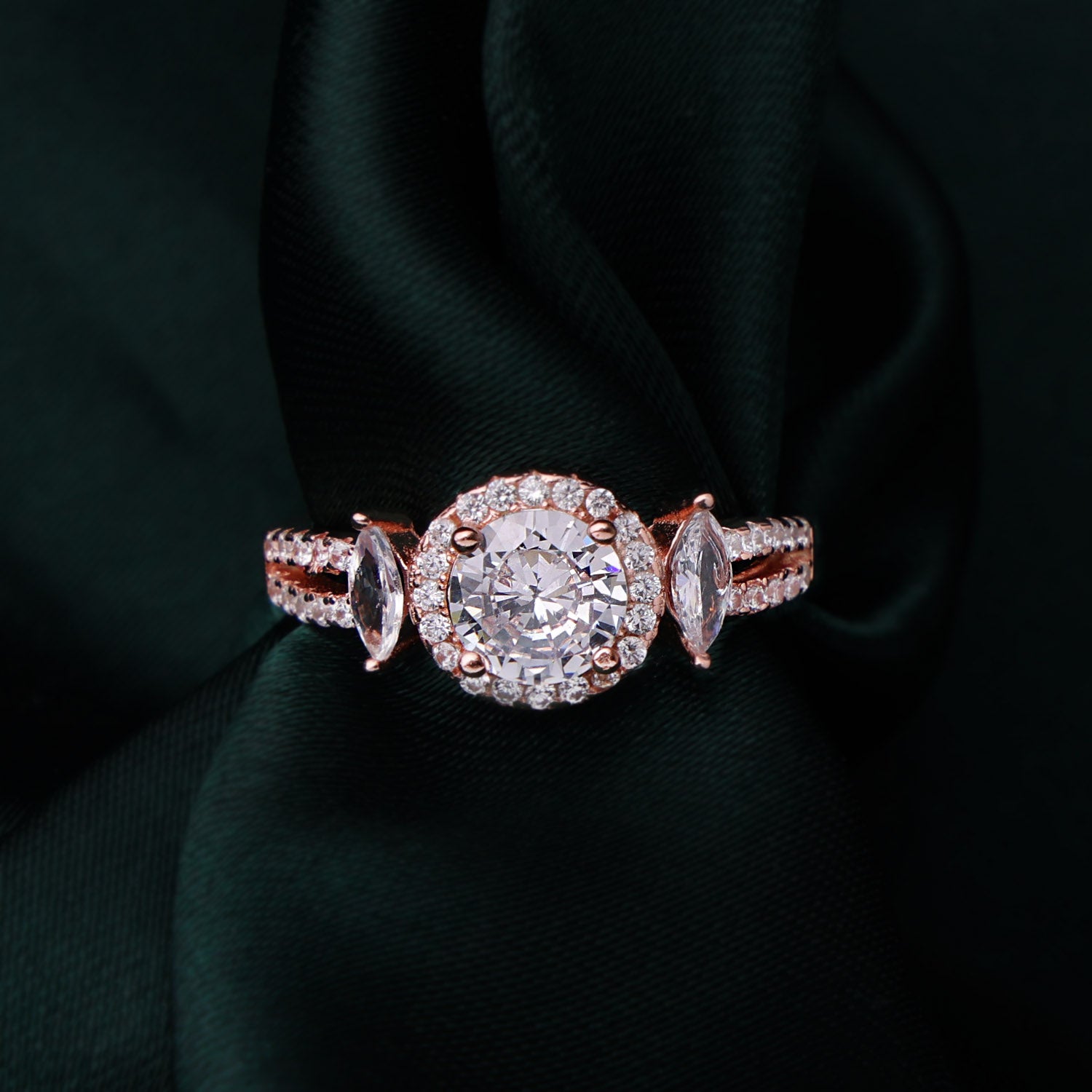 rose gold lab diamond ring near me- Crash Club by CKC