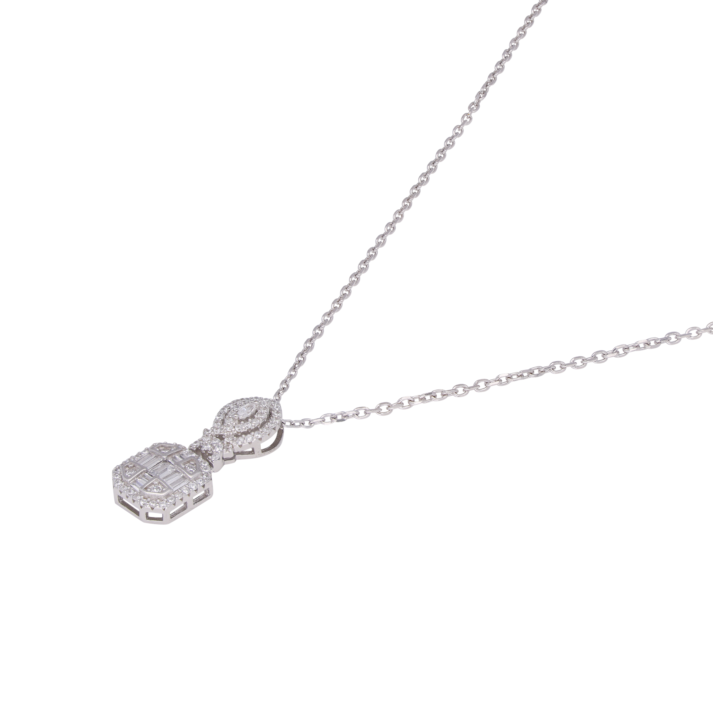 Radiant Drops" Sterling Silver Pendant Necklace | 0002984155, 0019257983 - crash.club by CKC